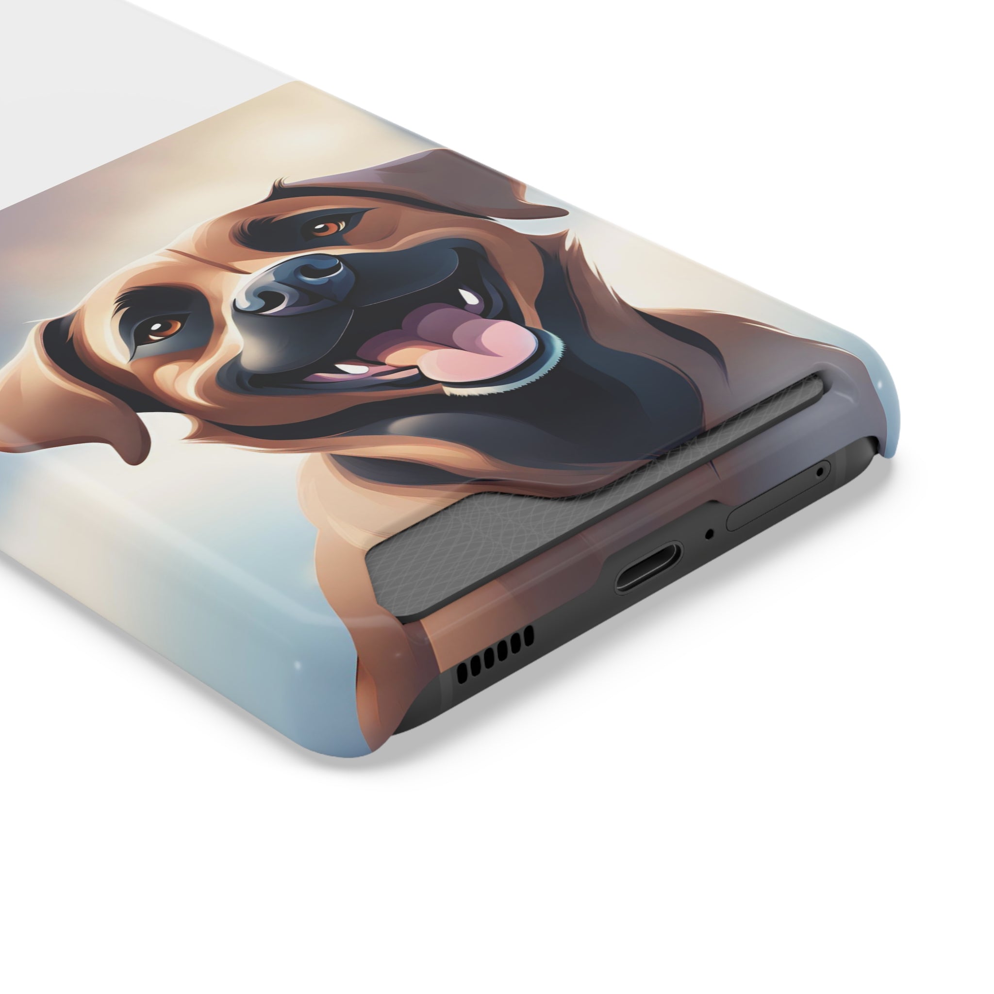 Black Mouth Cur Phone Case with Card Holder