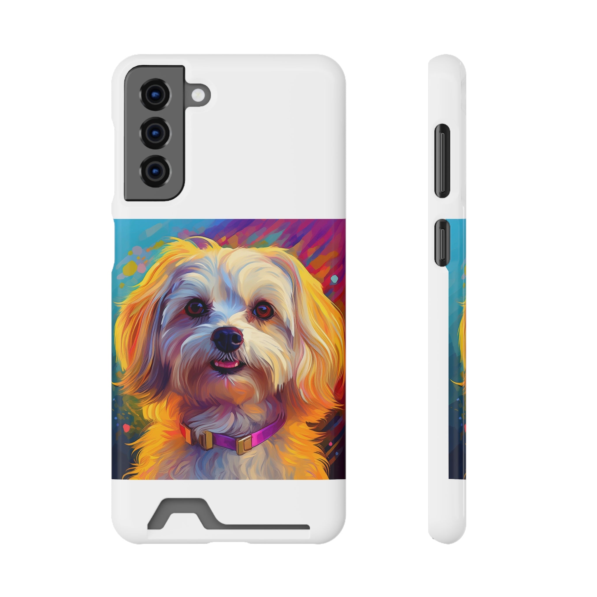 Havanese Phone Case with Card Holder