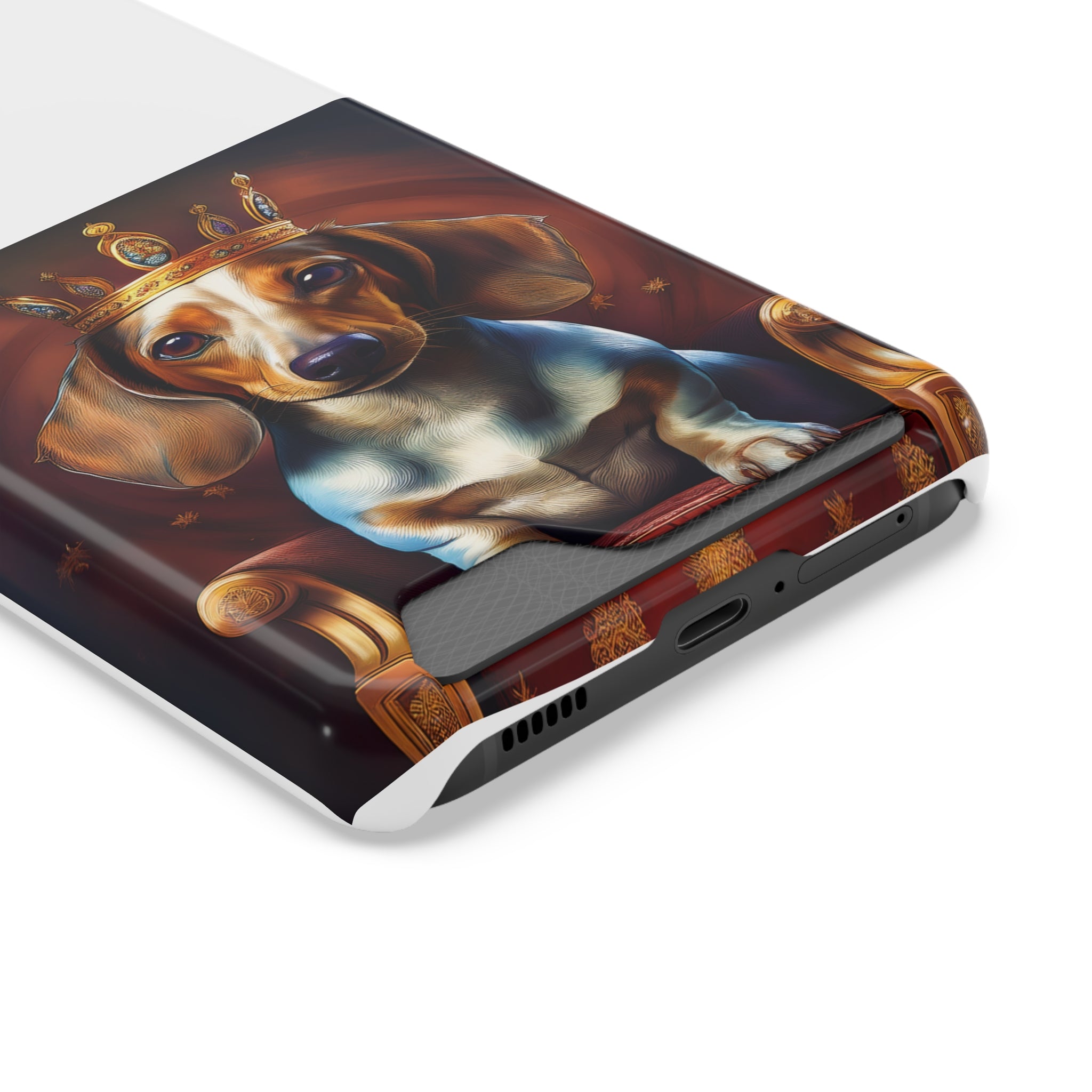 Dachshund Royal Phone Case with Card Holder