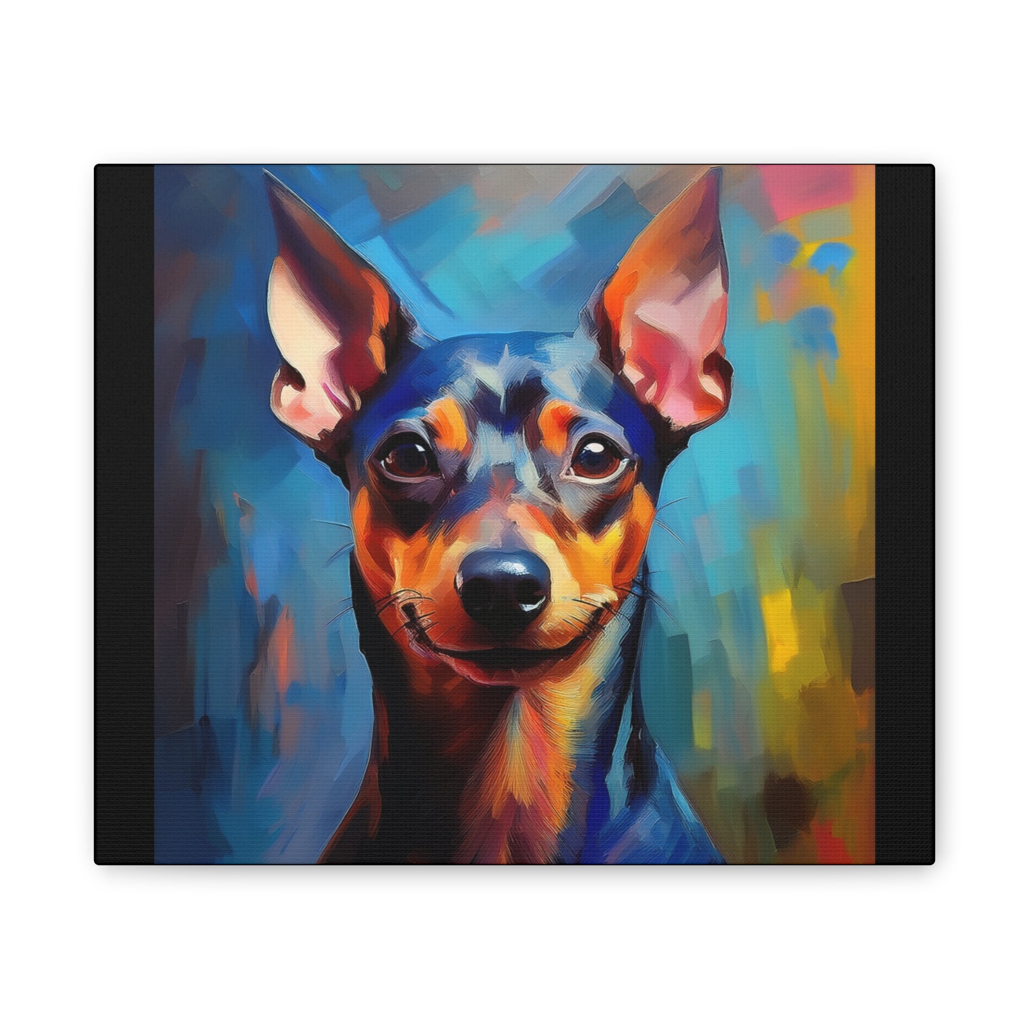 Miniature Pinscher Canvas Stretched, 0.75"