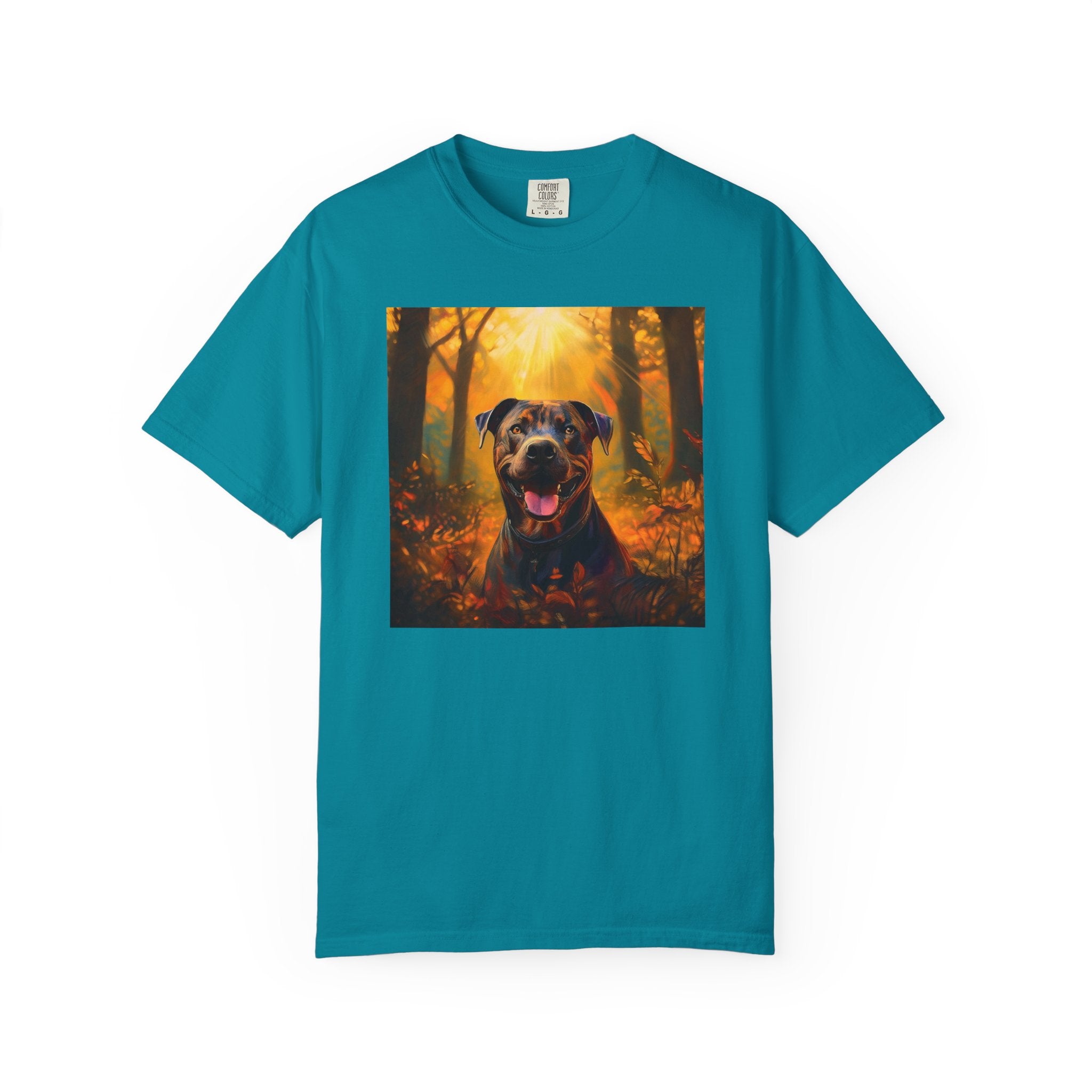 Pit Bull Brindle Autumn Unisex Garment-Dyed T-shirt
