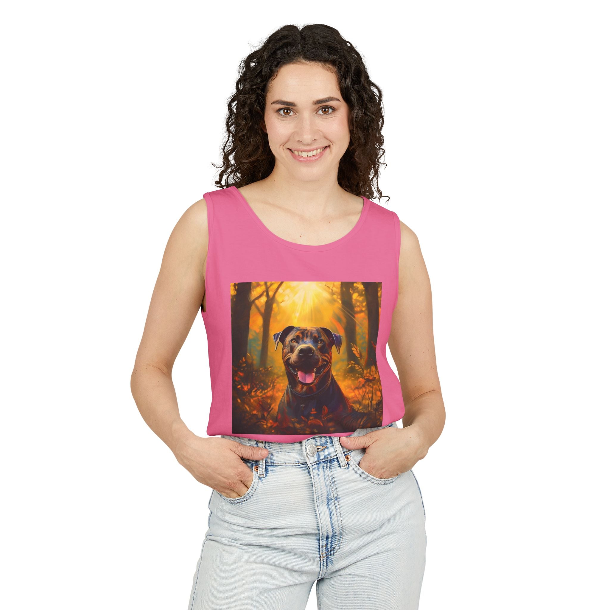 Pit Bull Brindle Autumn Unisex Tank Top