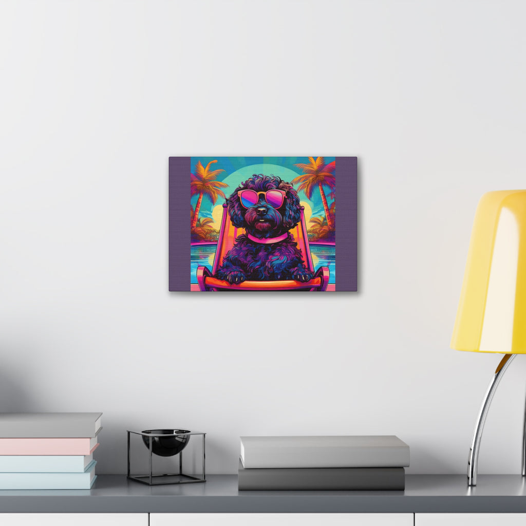 Doodle Poolside Canvas Painting