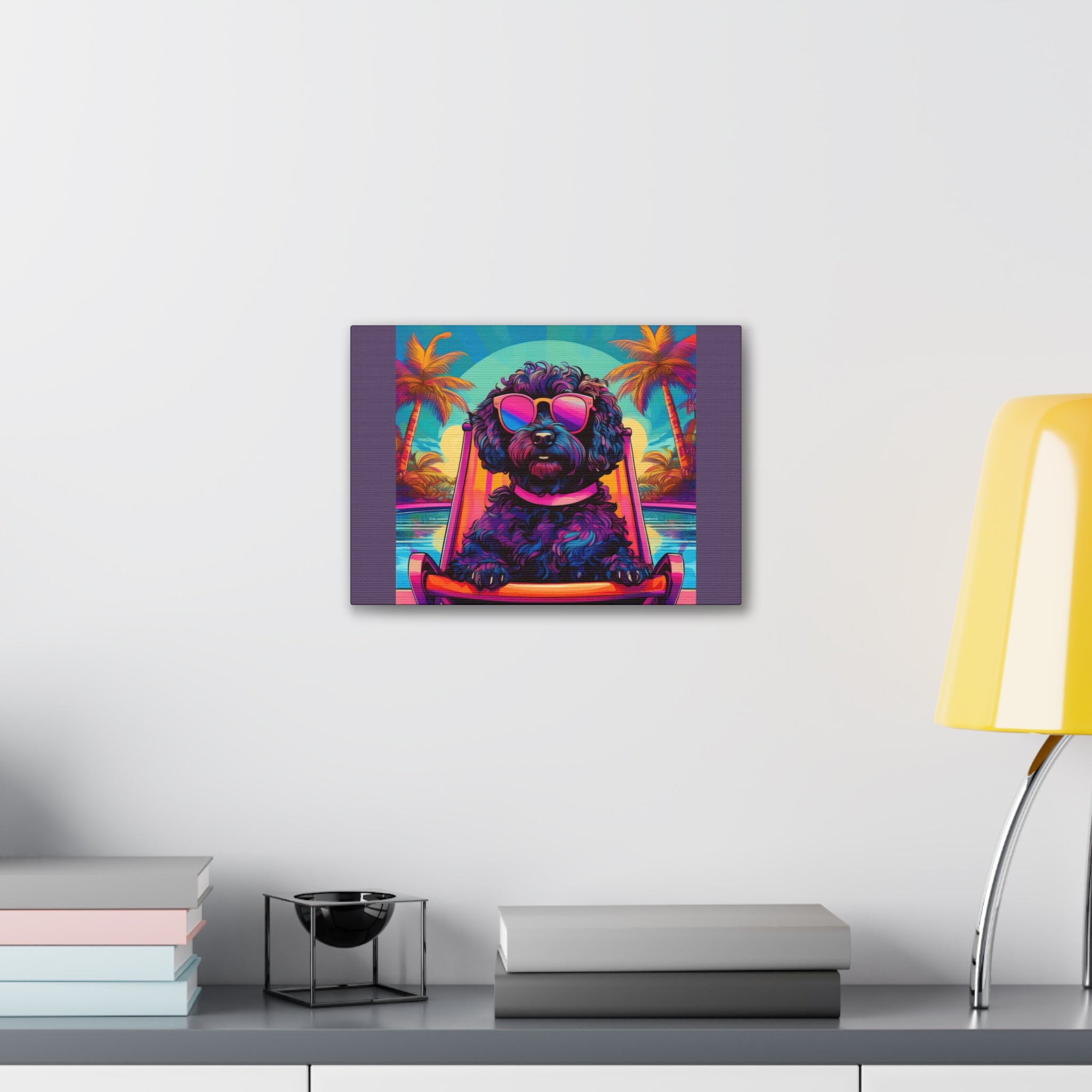 Doodle Poolside Canvas Painting