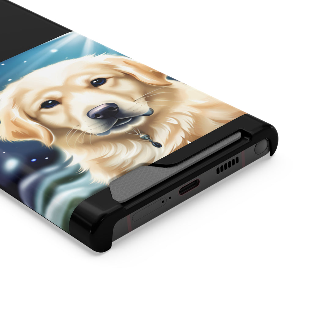 Golden Retriever Stary Night Phone Case with Card Holder