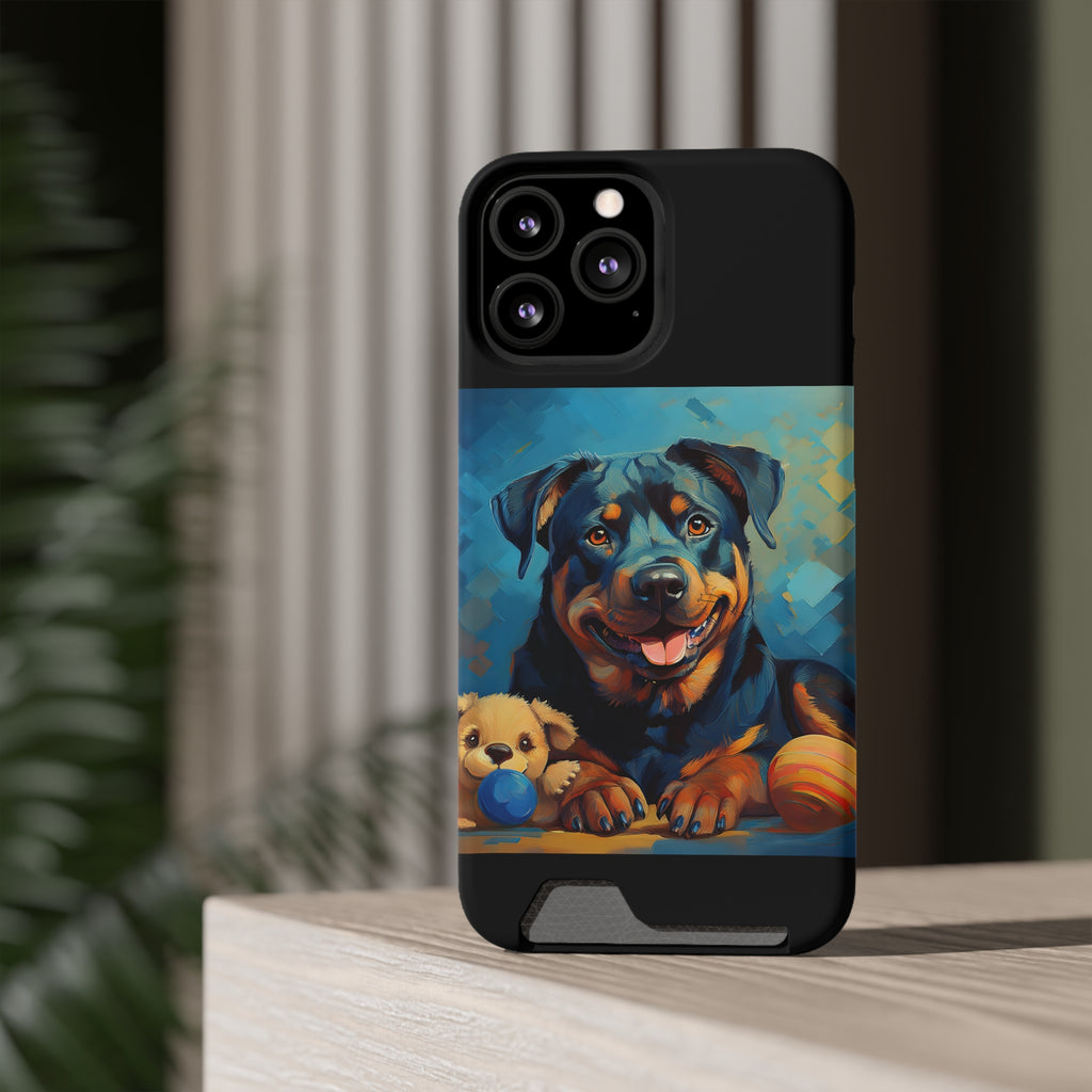 Rottweiler Phone Case with Card Holder