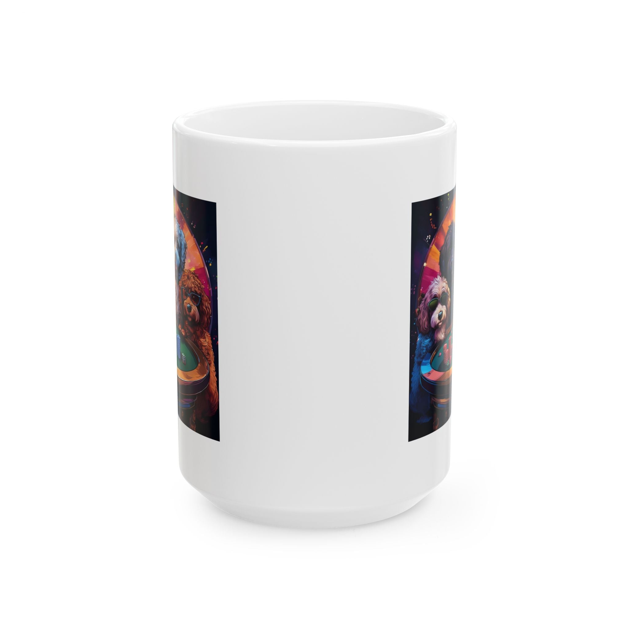 Doodle Poker Game Ceramic Mug, (11oz, 15oz)