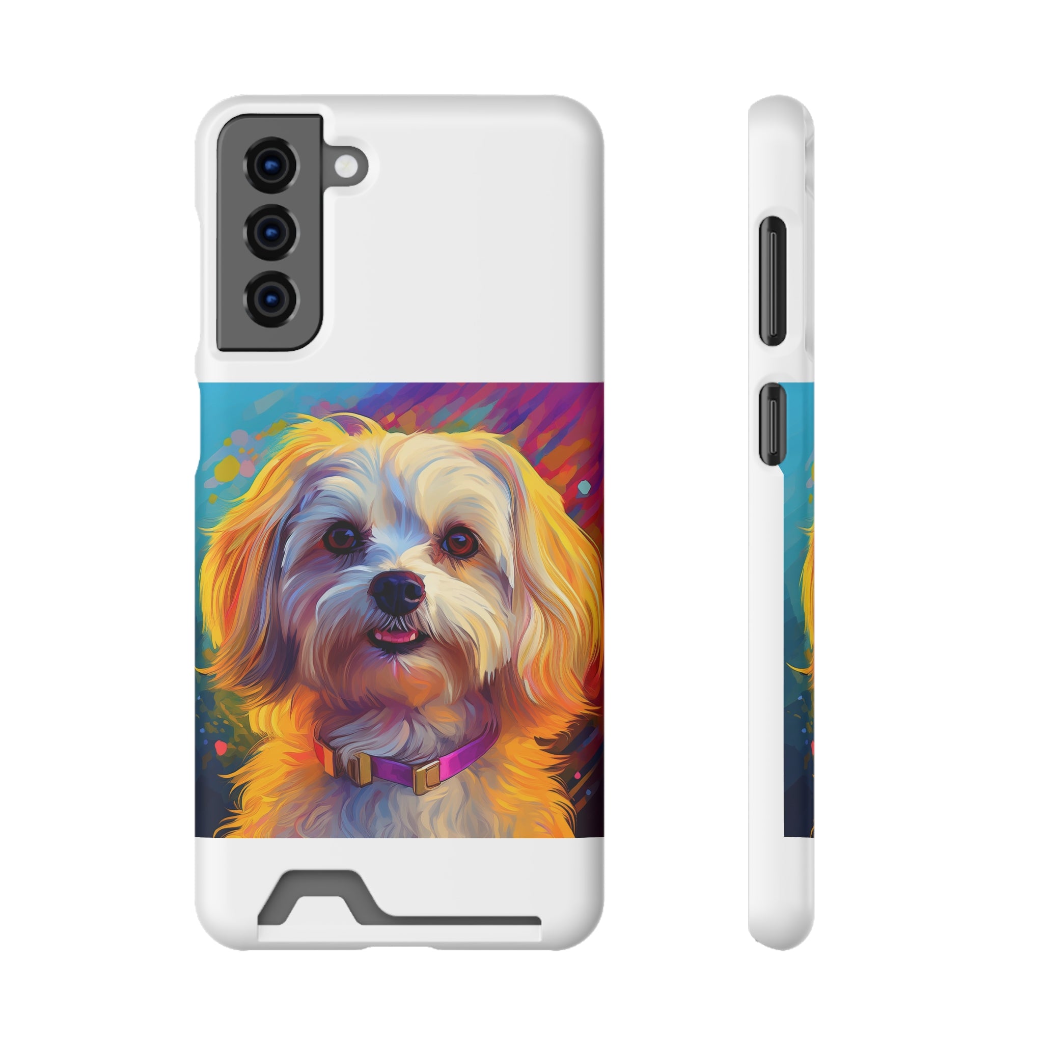 Havanese Phone Case with Card Holder