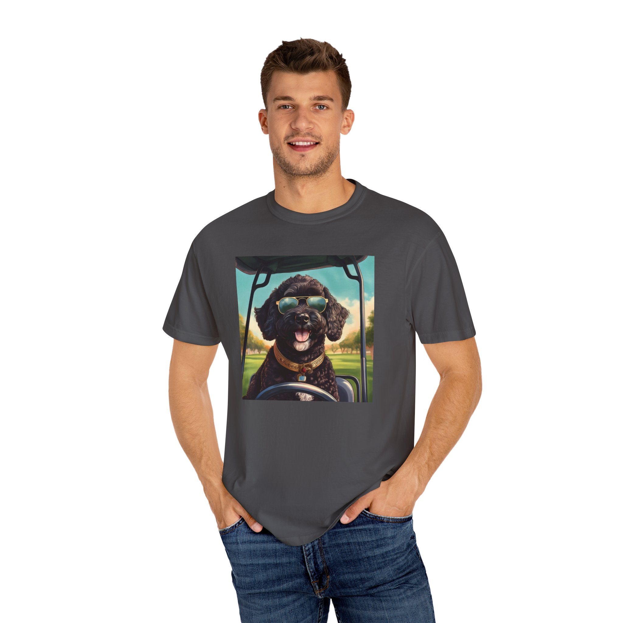Doodle Golf Cart Unisex Garment-Dyed T-shirt