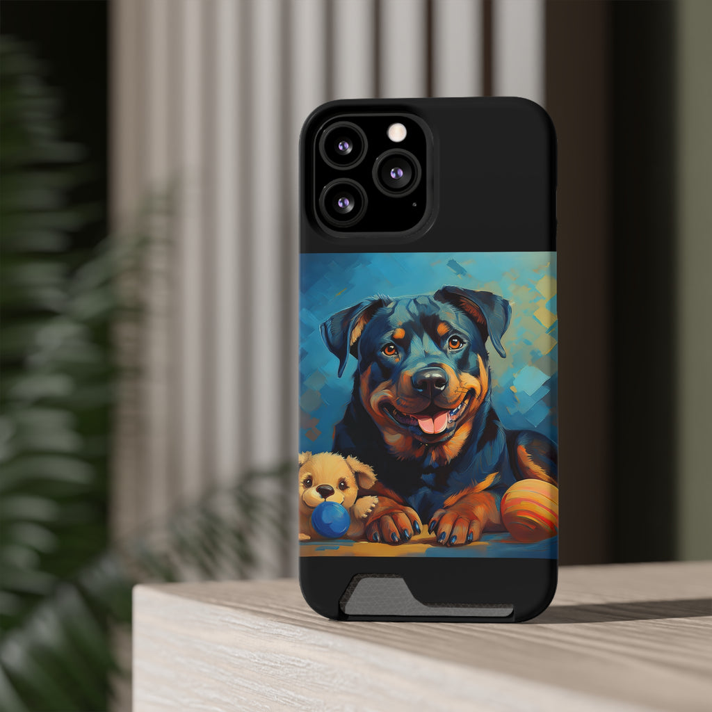 Rottweiler Phone Case with Card Holder