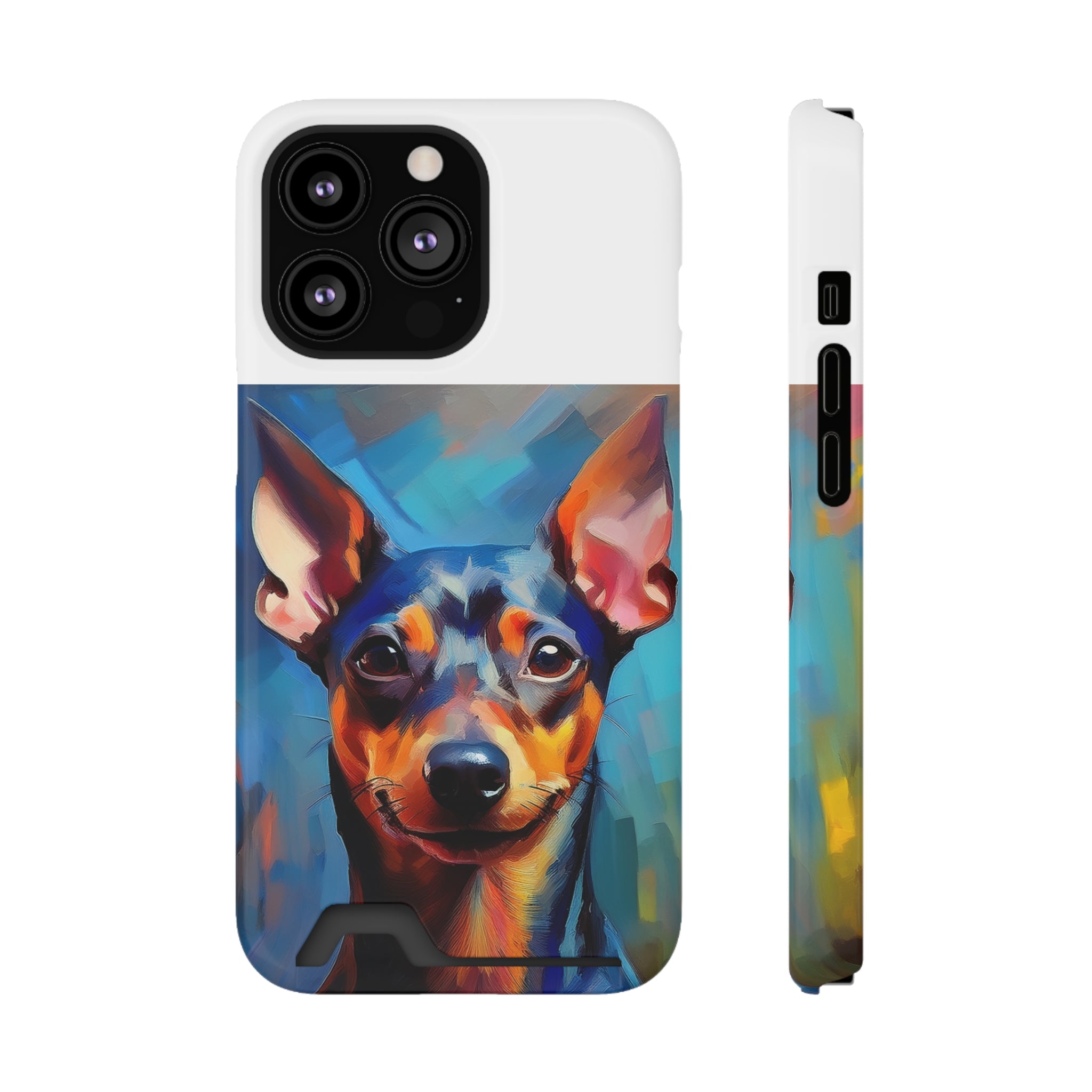 Miniature Pincher Phone Case with Card Holder
