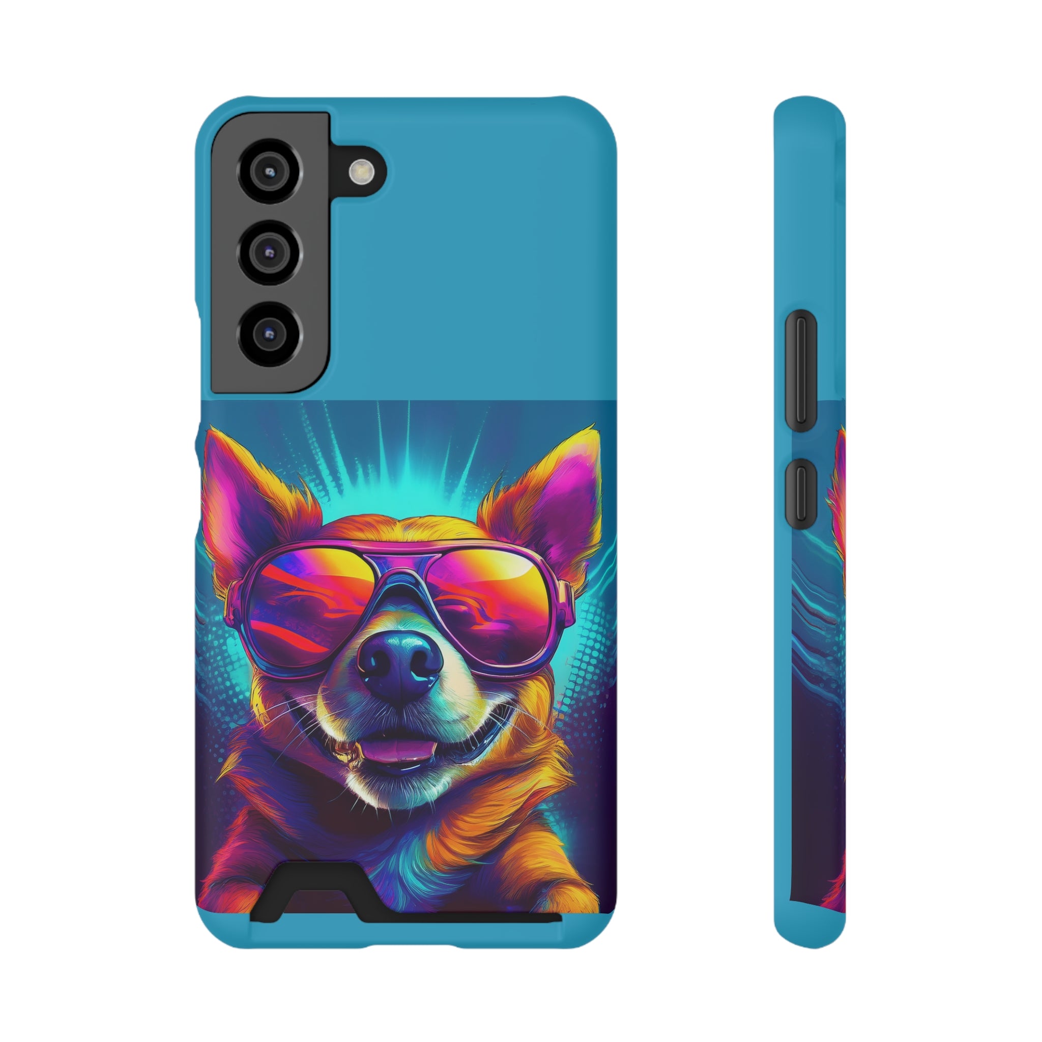 Chihuahua Cool Sunglasses Phone Case with Card Holder
