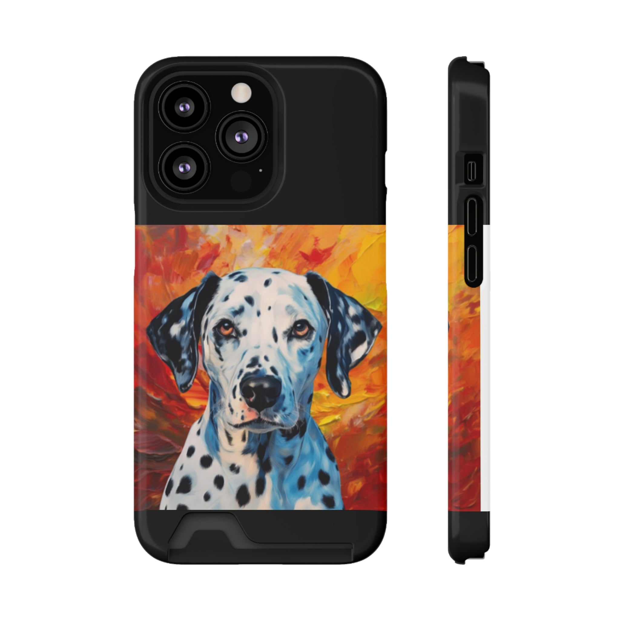 Dalmation Phone Case with Card Holder