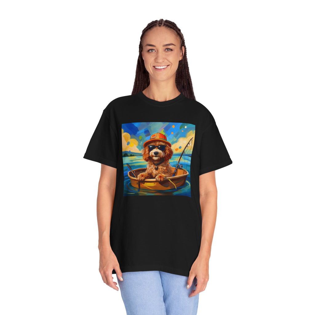 Doodle Fishing Unisex Garment-Dyed T-shirt