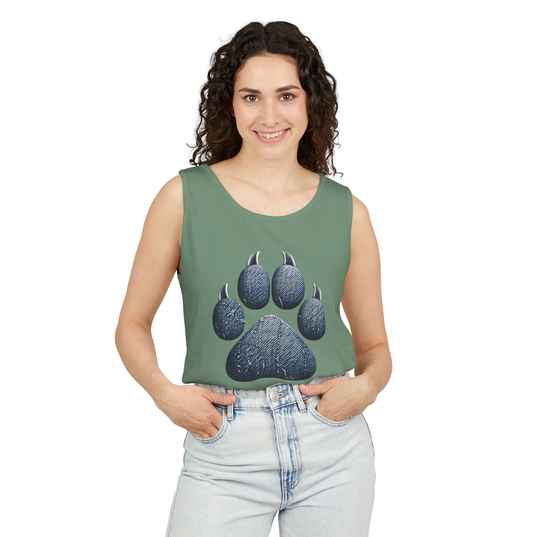 Denim Paw Unisex Tank Top