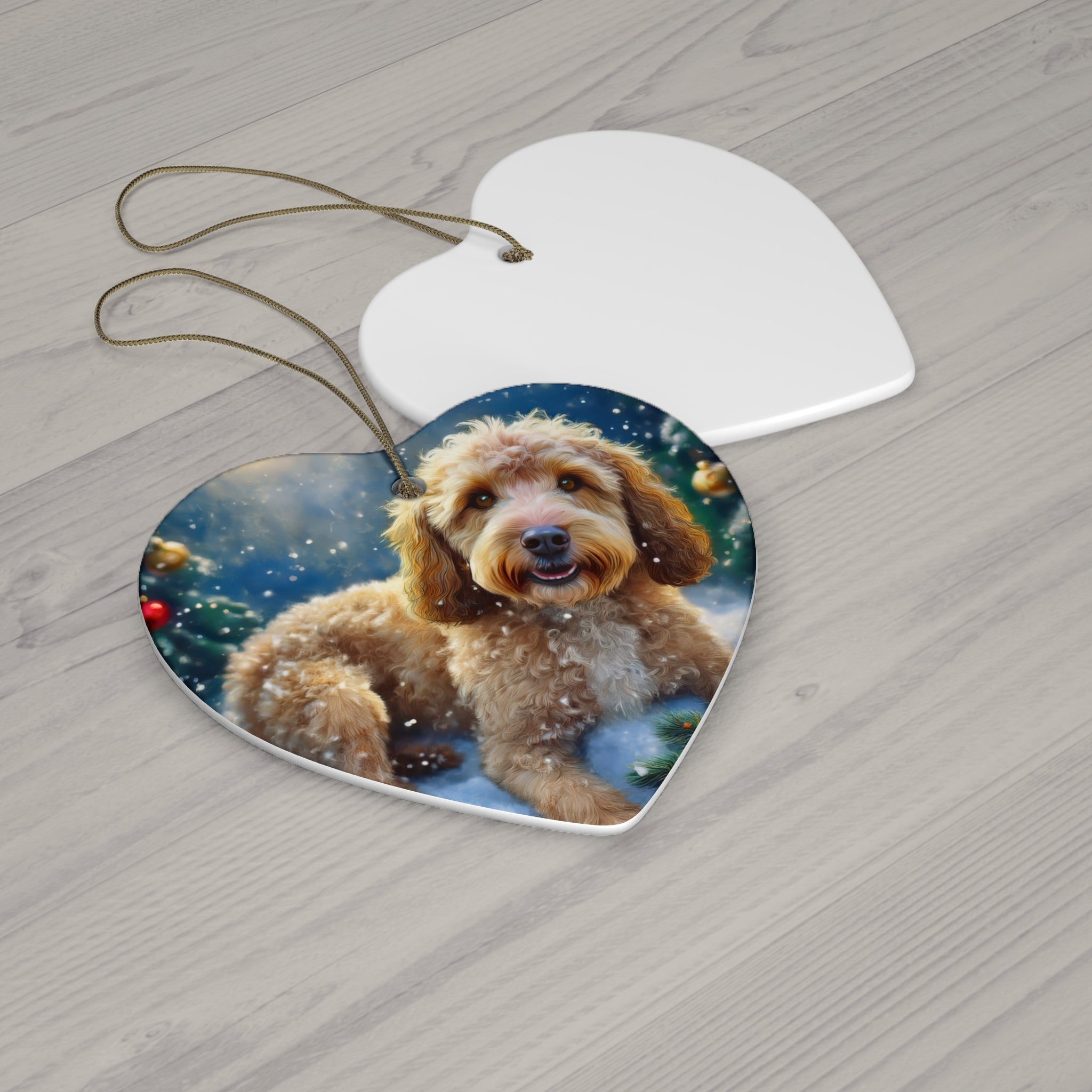 Doodle Holiday Ceramic Ornament