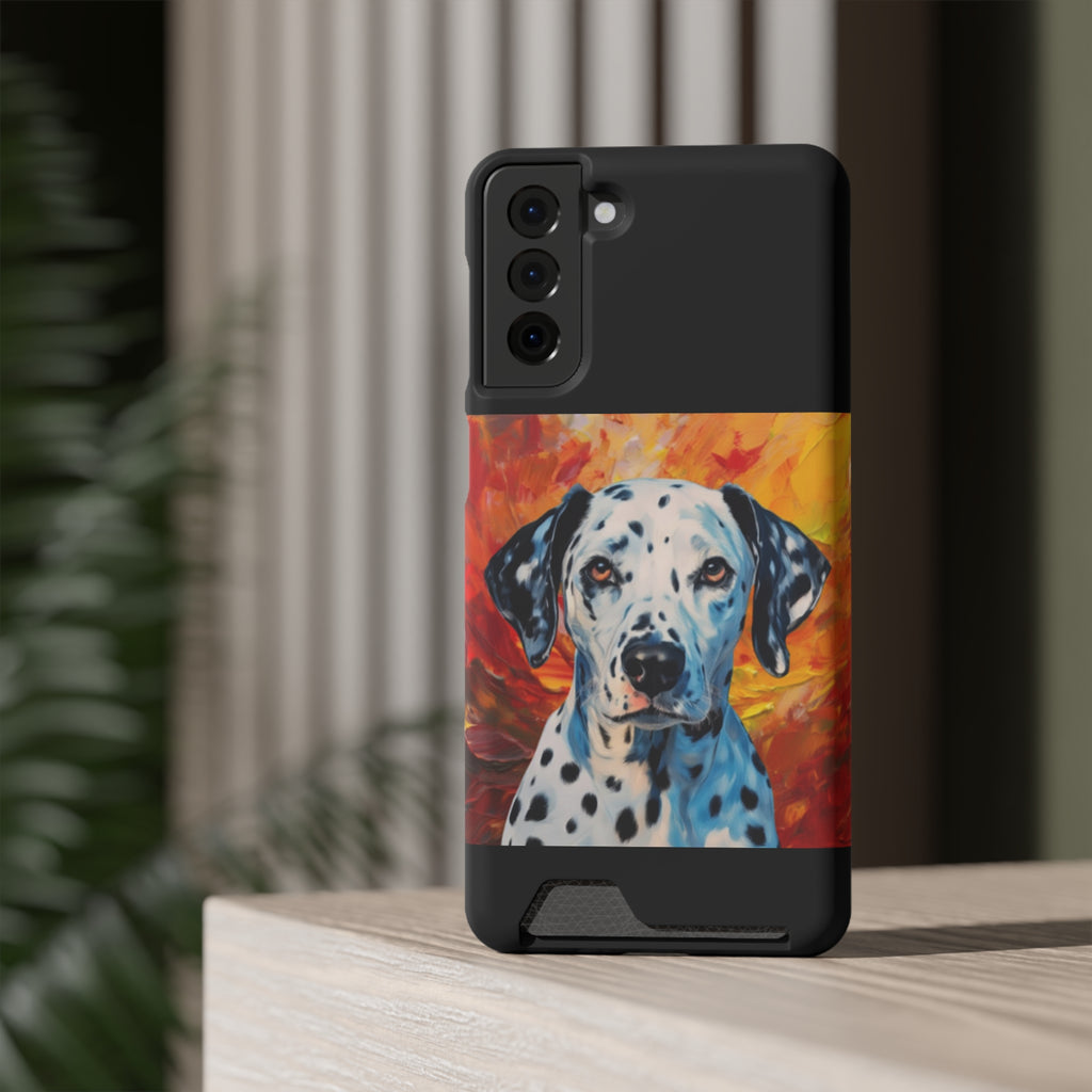 Dalmation Phone Case with Card Holder