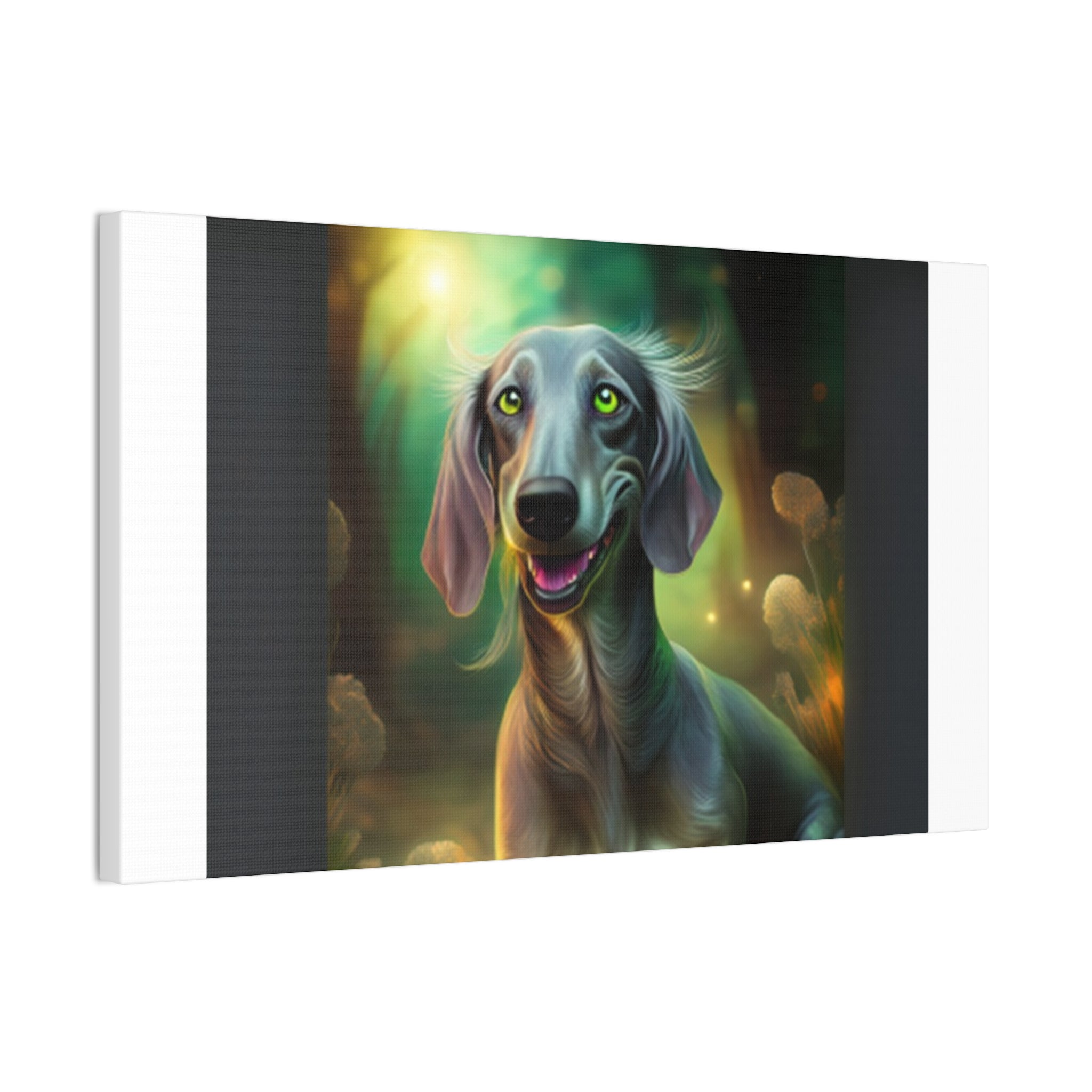 Silver Grey Dachshund Canvas Stretched, 0.75"