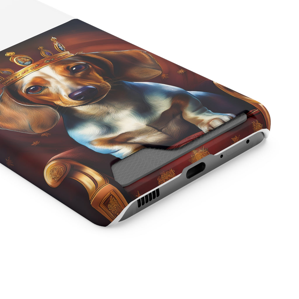 Dachshund Royal Phone Case with Card Holder