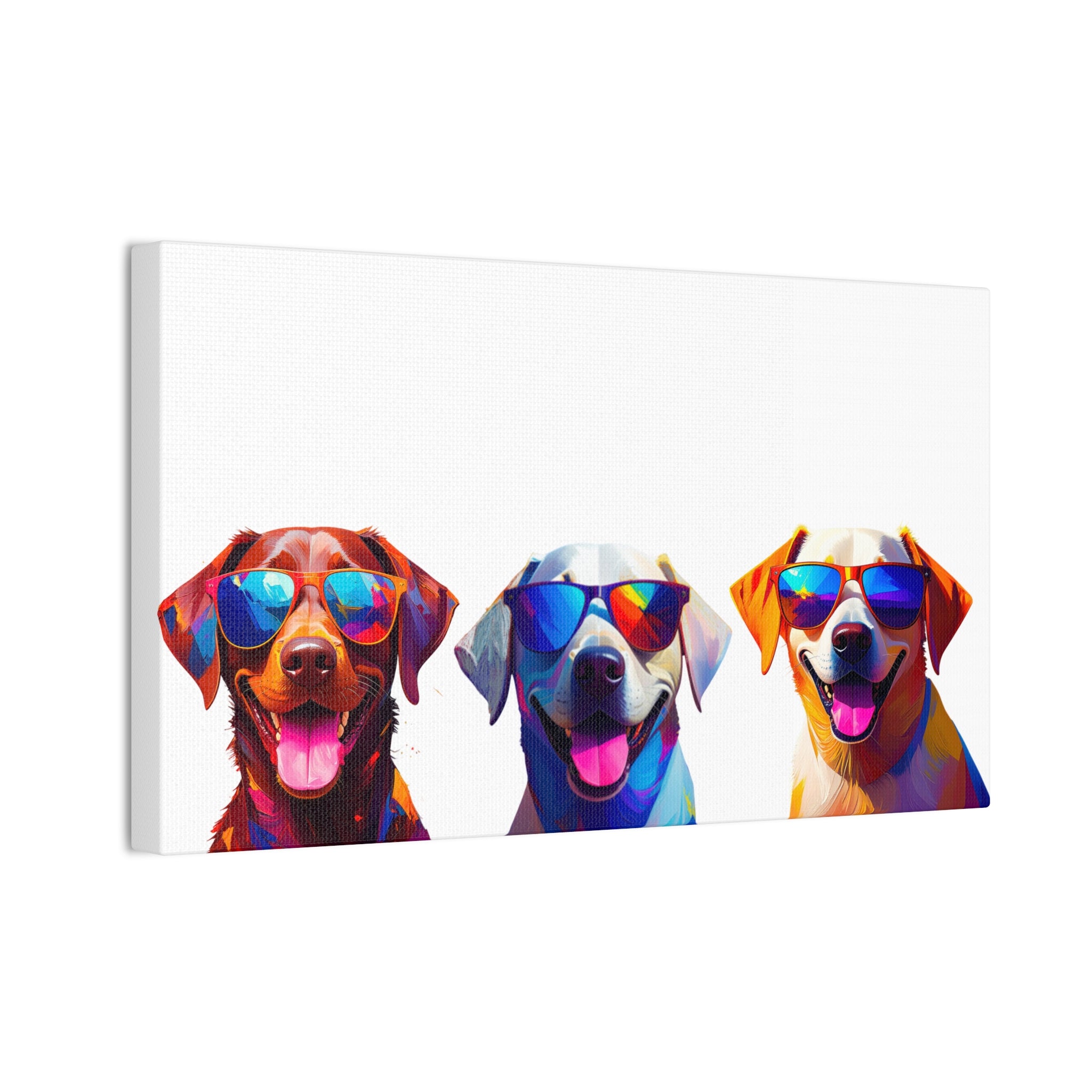 3 Labs Sunglasses Canvas Painting