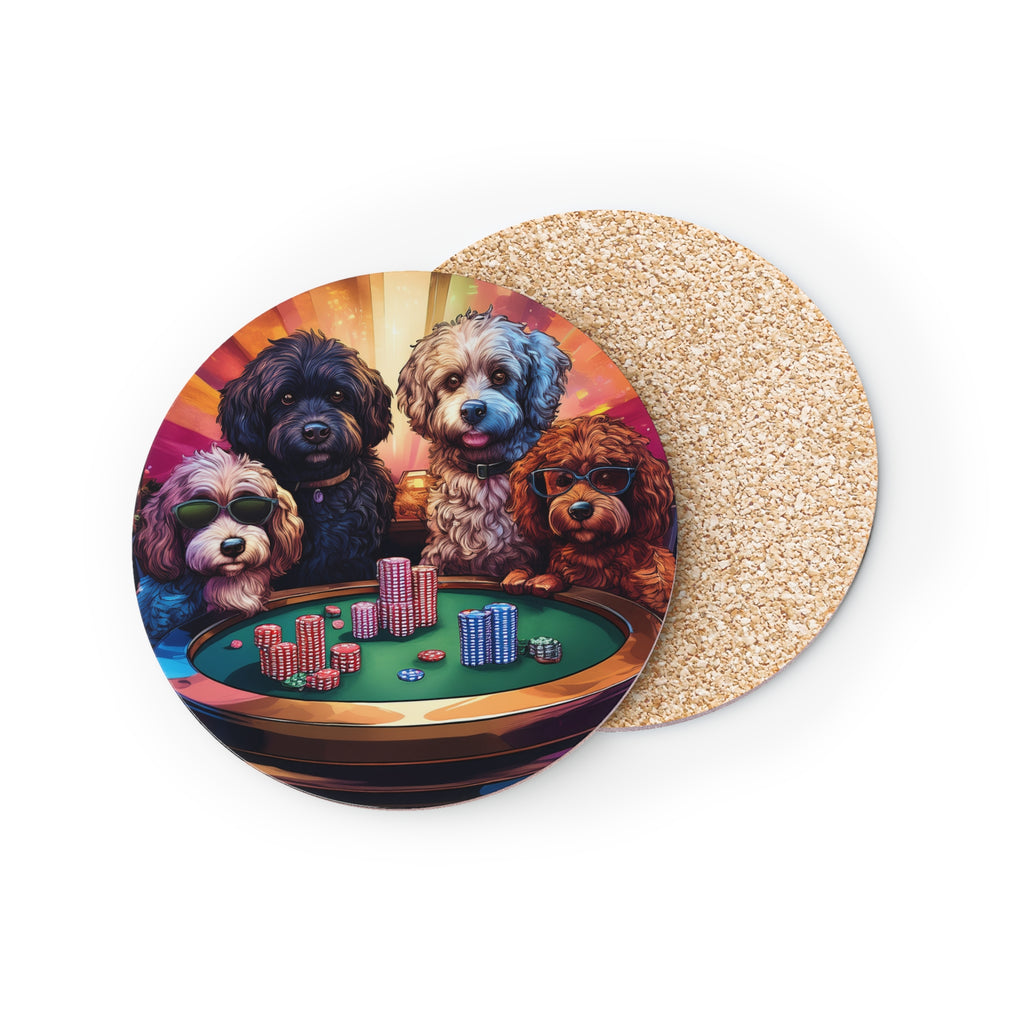Doodle Poker Game Coasters