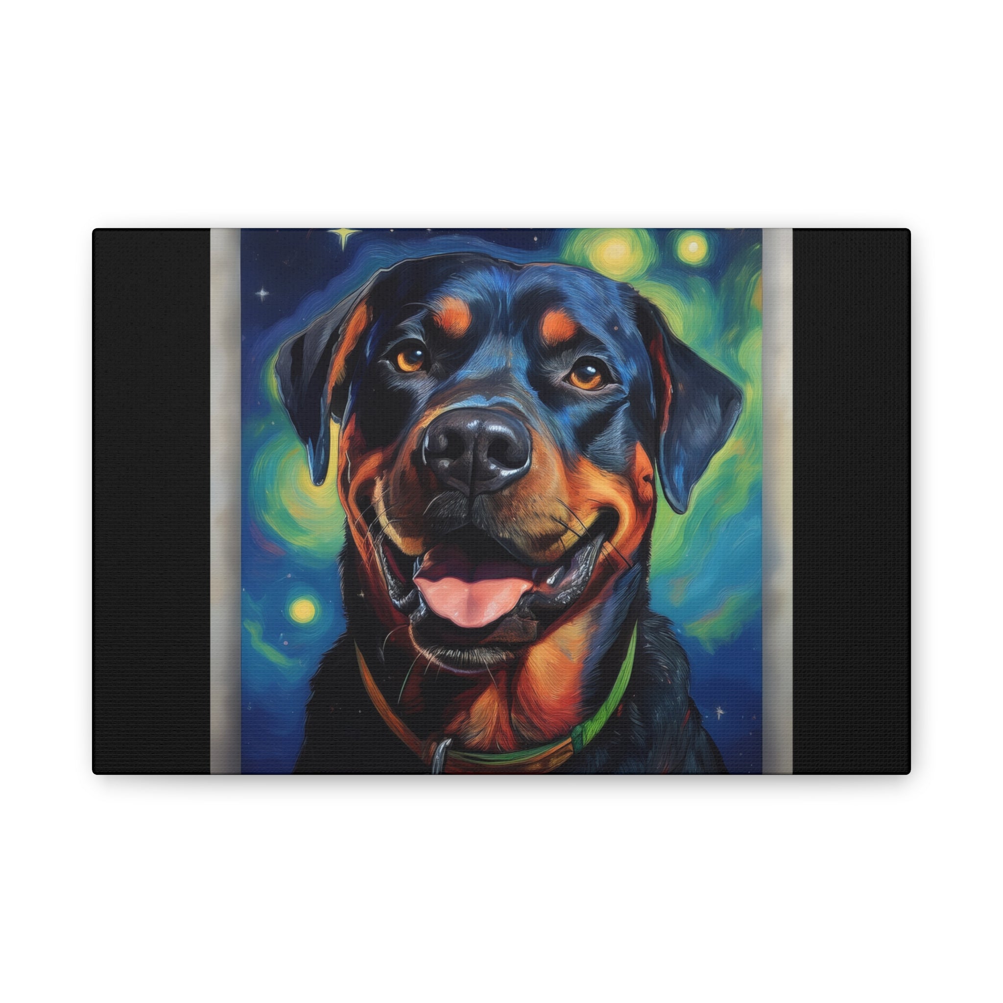 Rottweiler Stary Night Canvas Painting