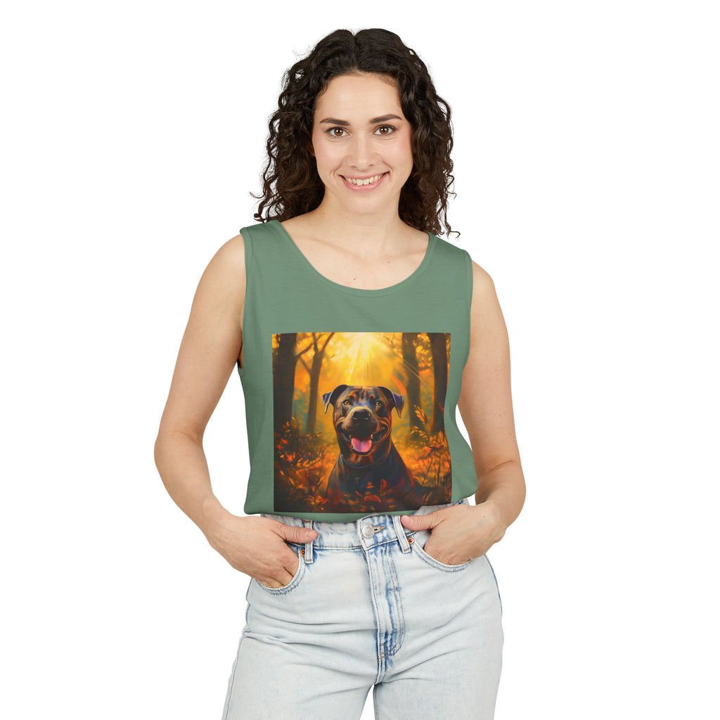 Pit Bull Brindle Autumn Unisex Tank Top
