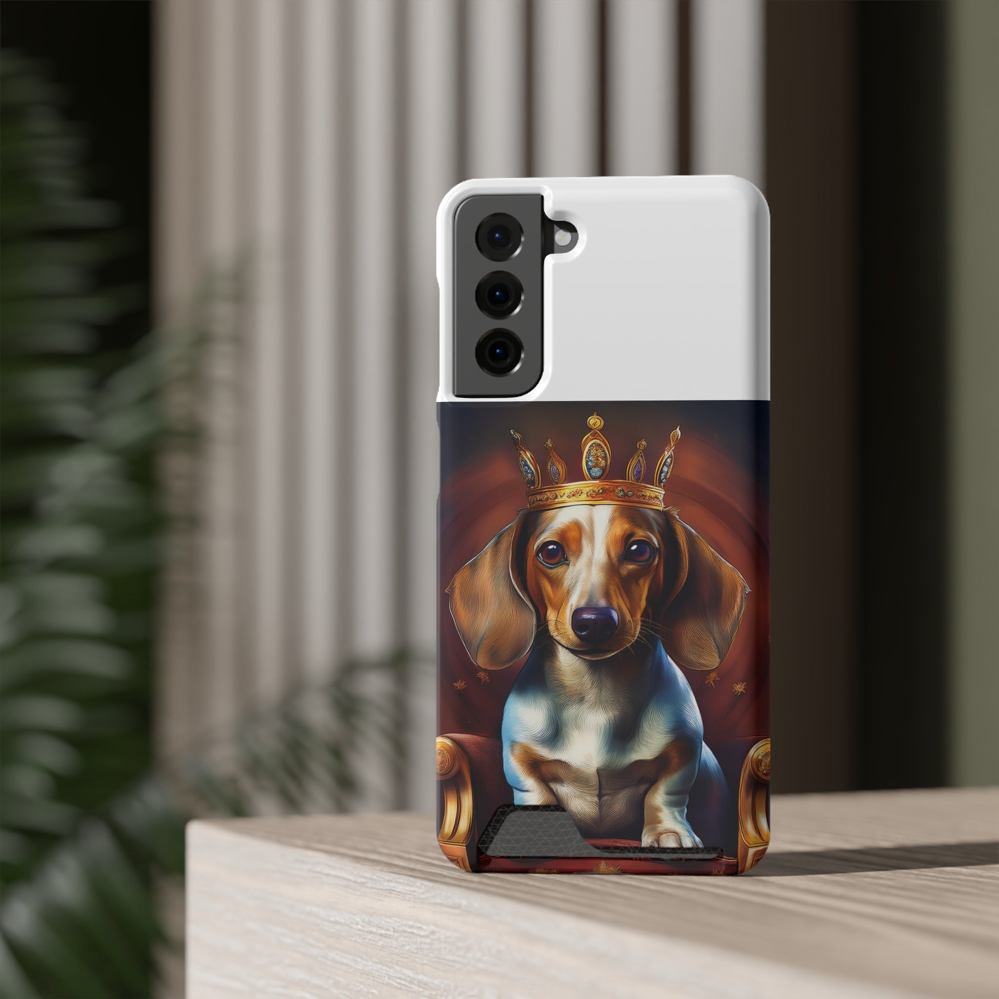 Dachshund Royal Phone Case with Card Holder