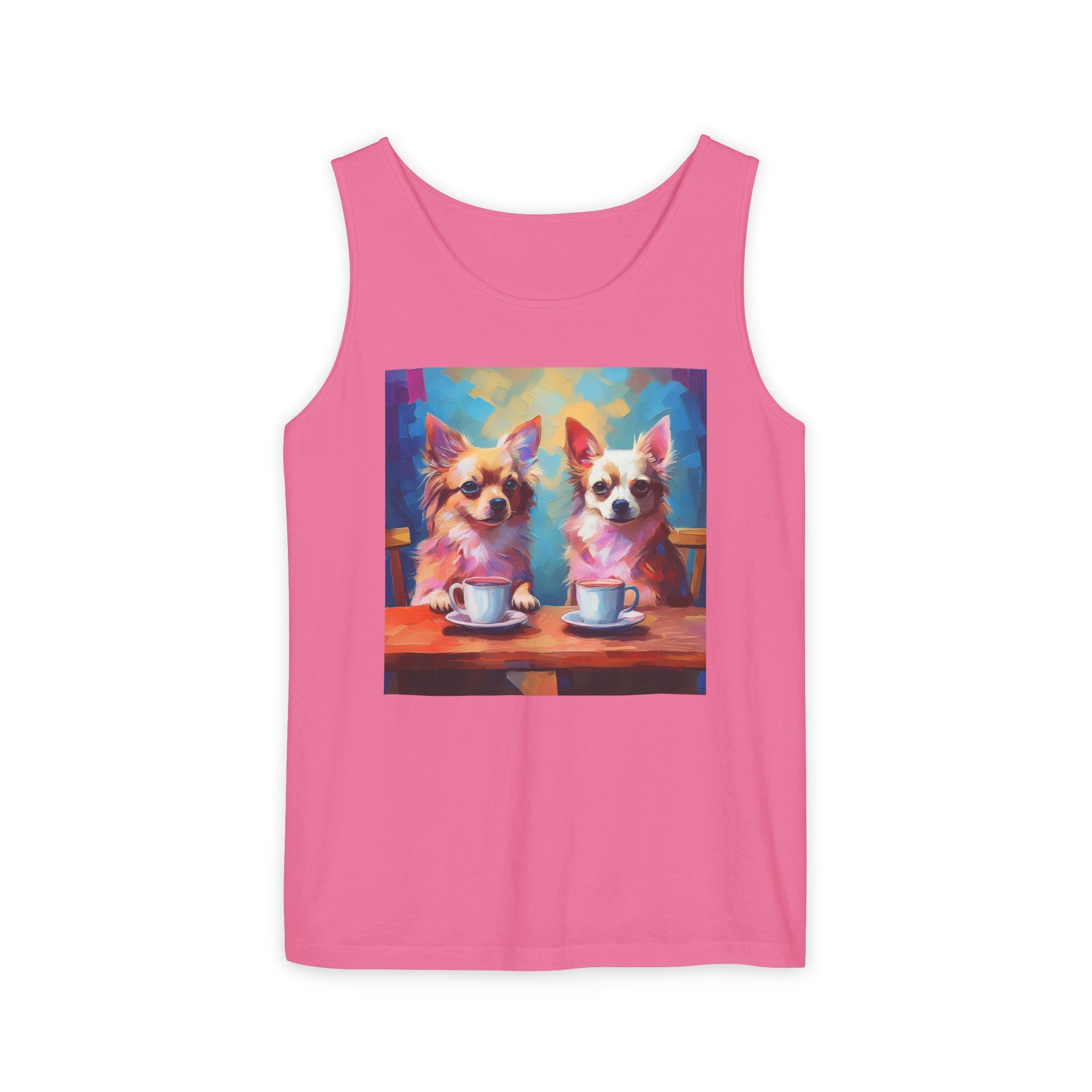 Cafe con Chihuahua Unisex Tank Top