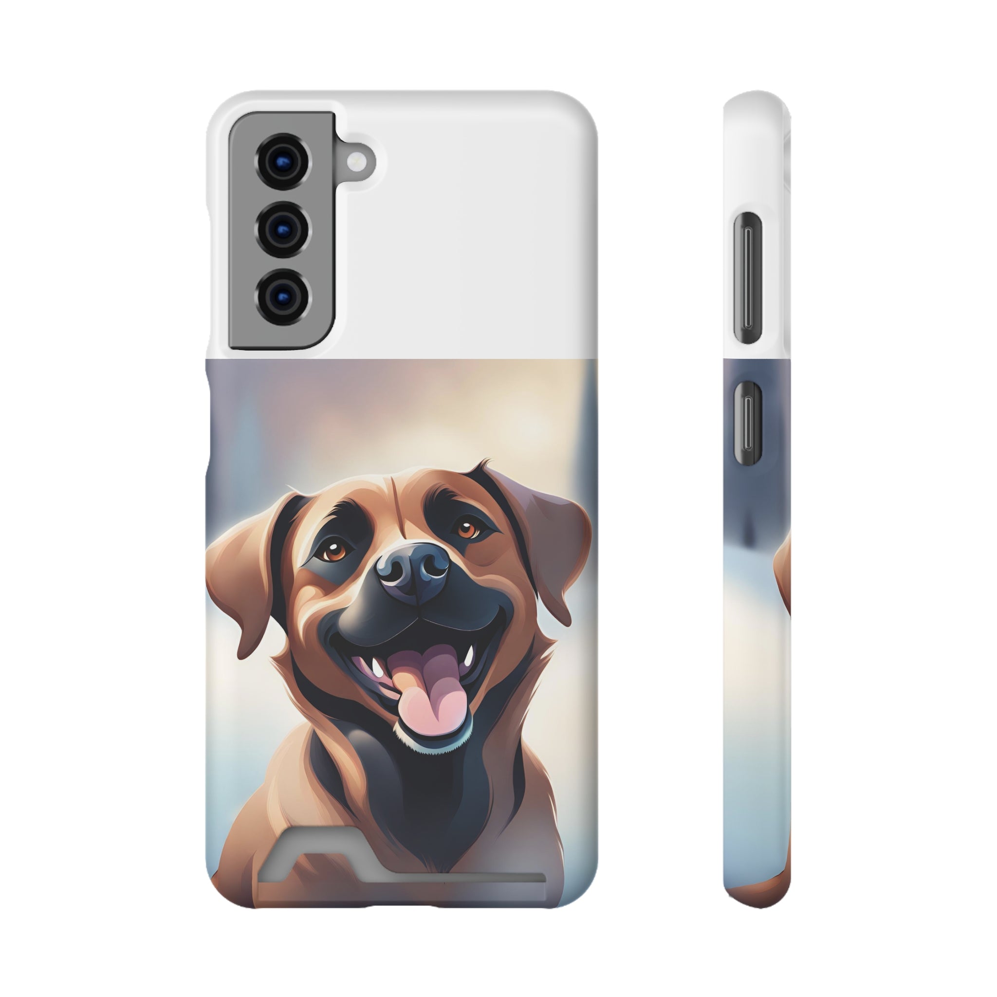 Black Mouth Cur Phone Case with Card Holder