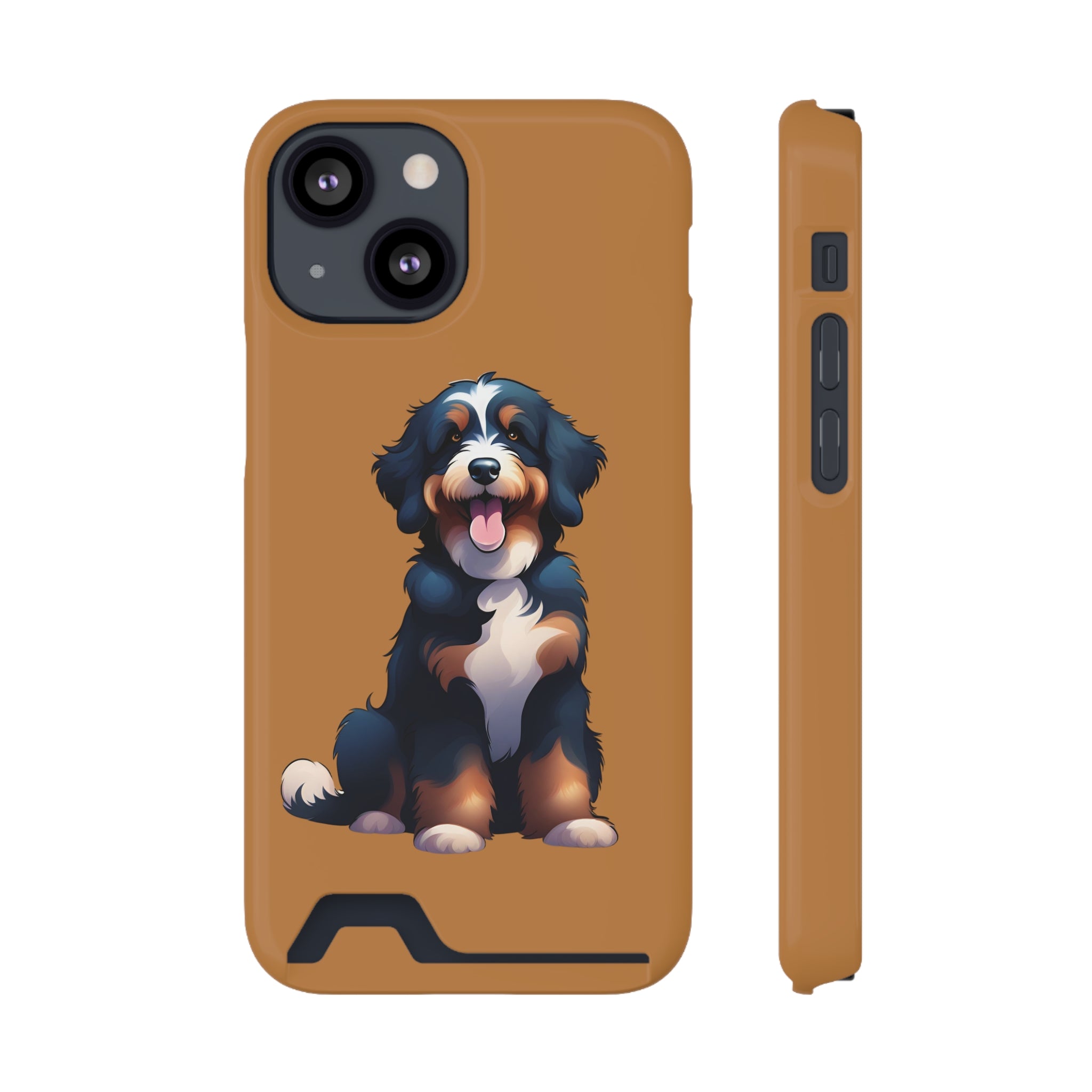 Bernie doodle Phone Case with Card Holder