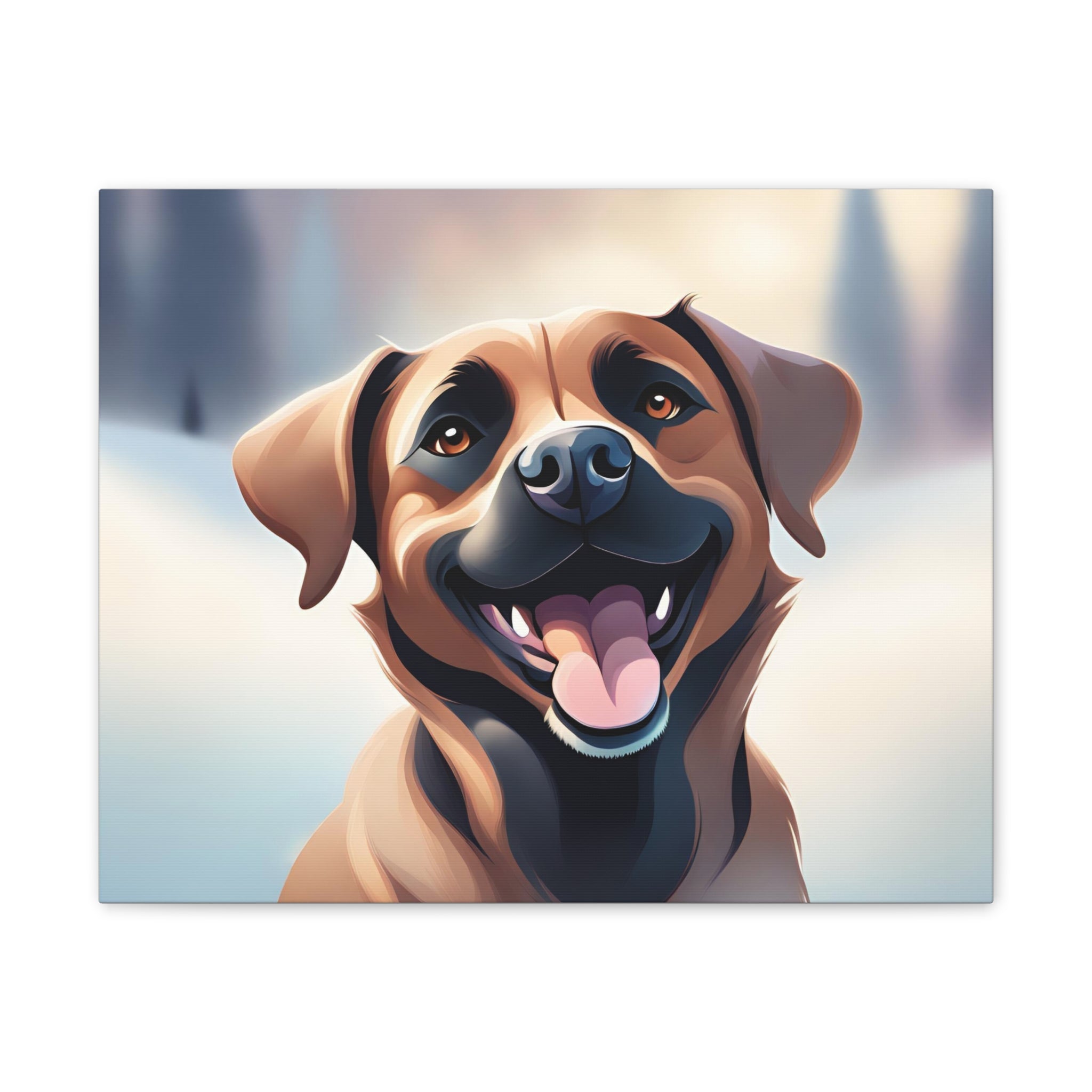 Black Mouth Cur Canvas Stretched, 0.75"