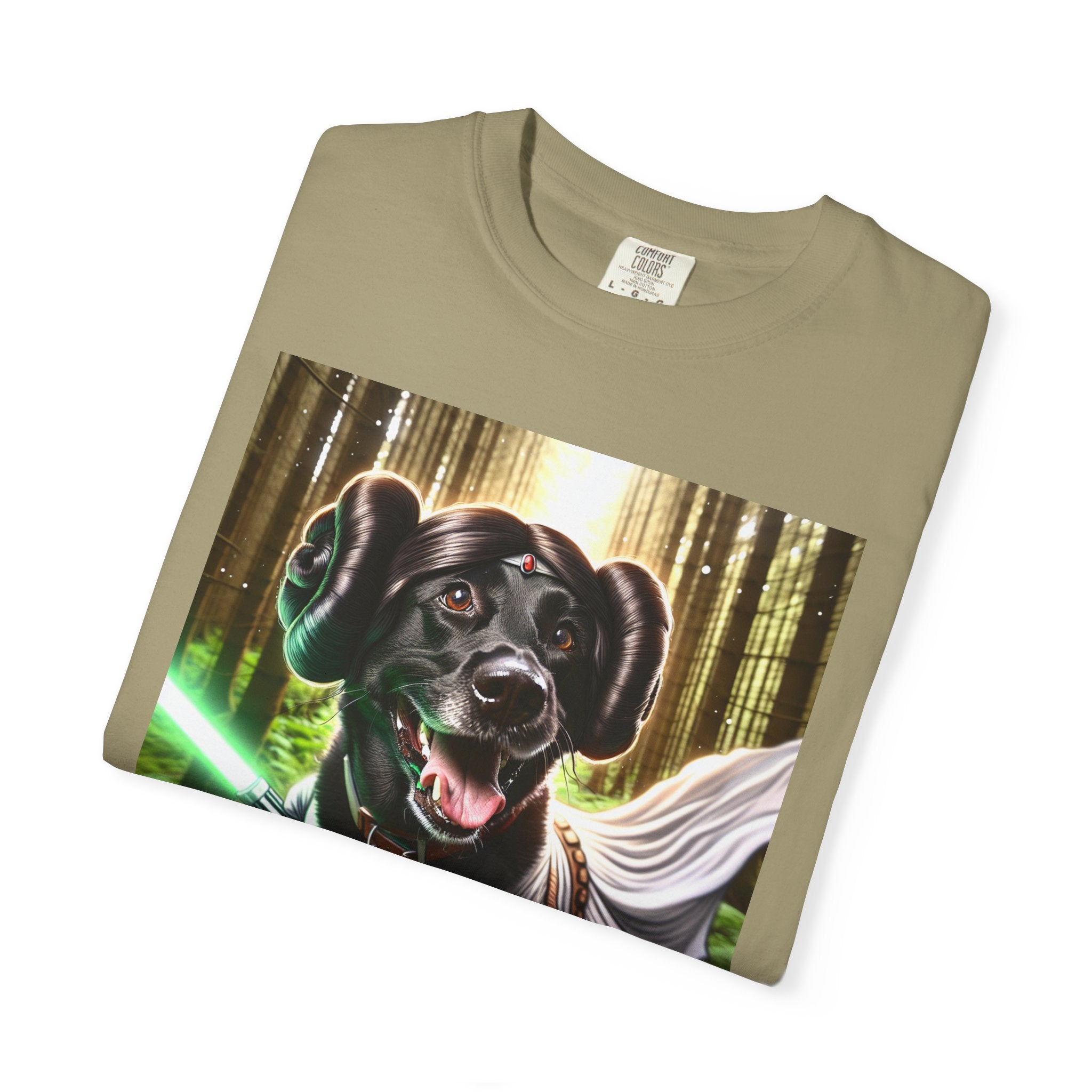 Black Lab Galaxy Princess Unisex Garment-Dyed T-shirt