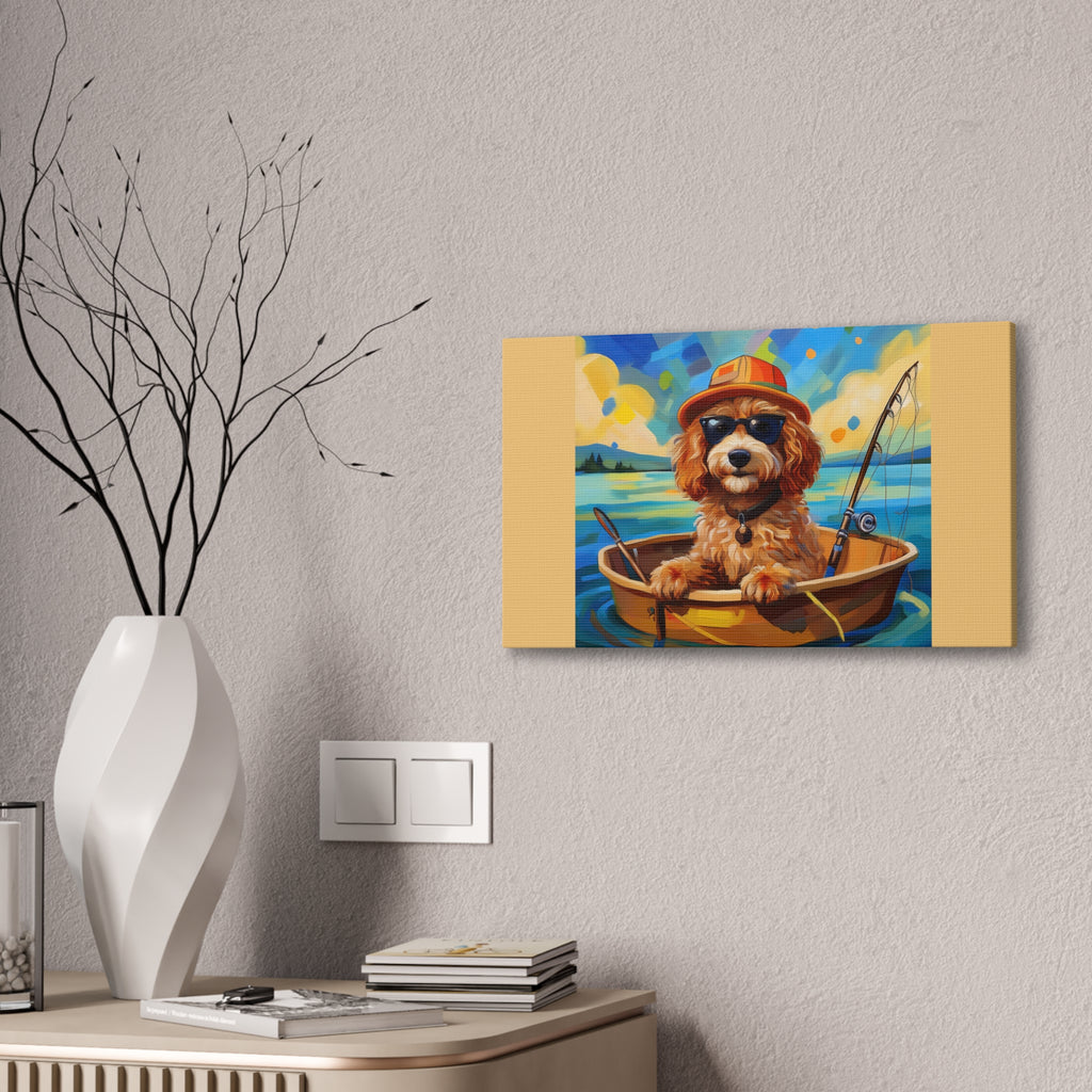 Doodle Fishing Canvas Painting