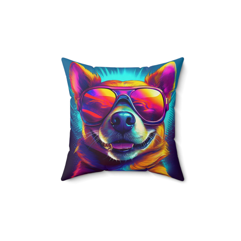 Chihuahua Cool Sunglasses Polyester Square Pillow