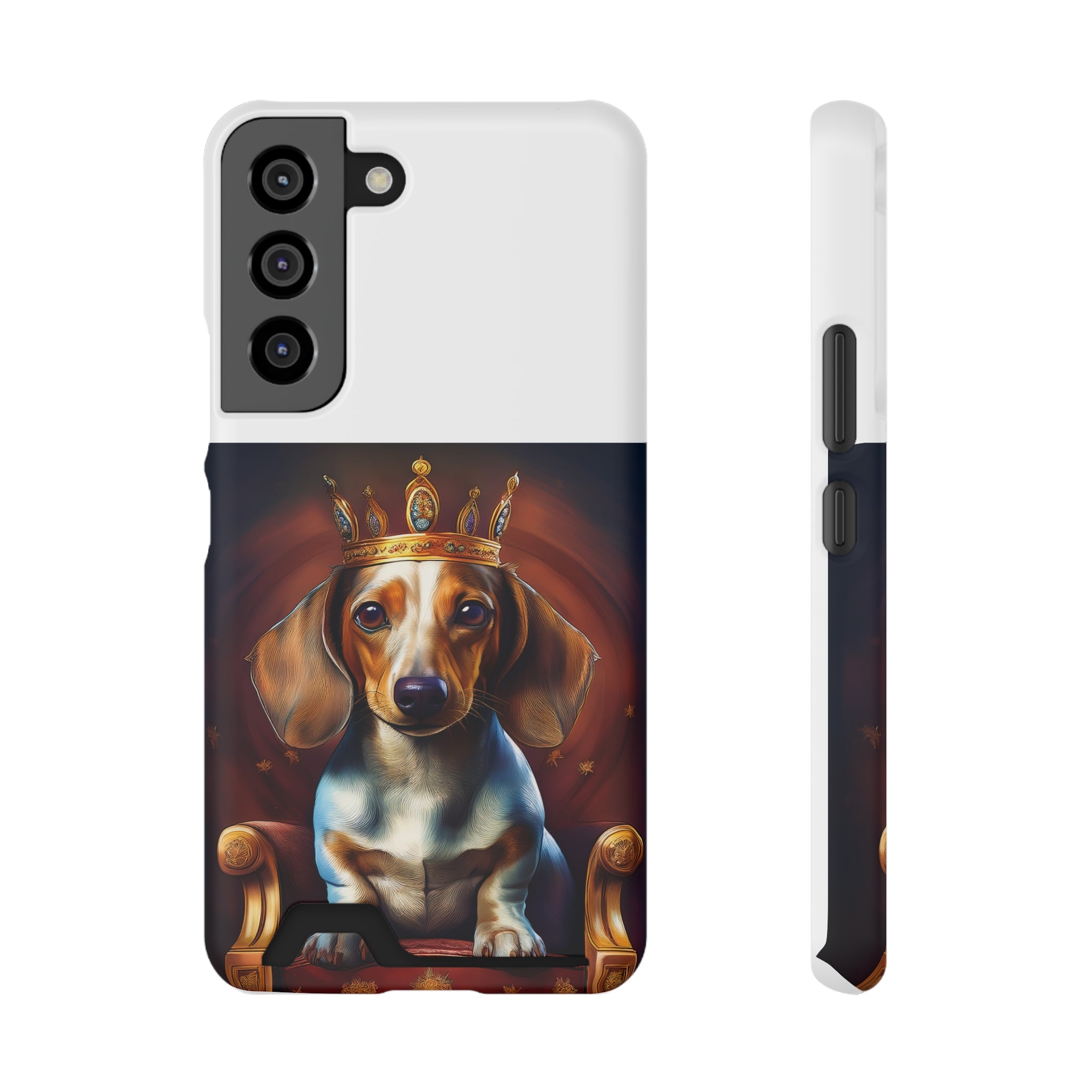 Dachshund Royal Phone Case with Card Holder