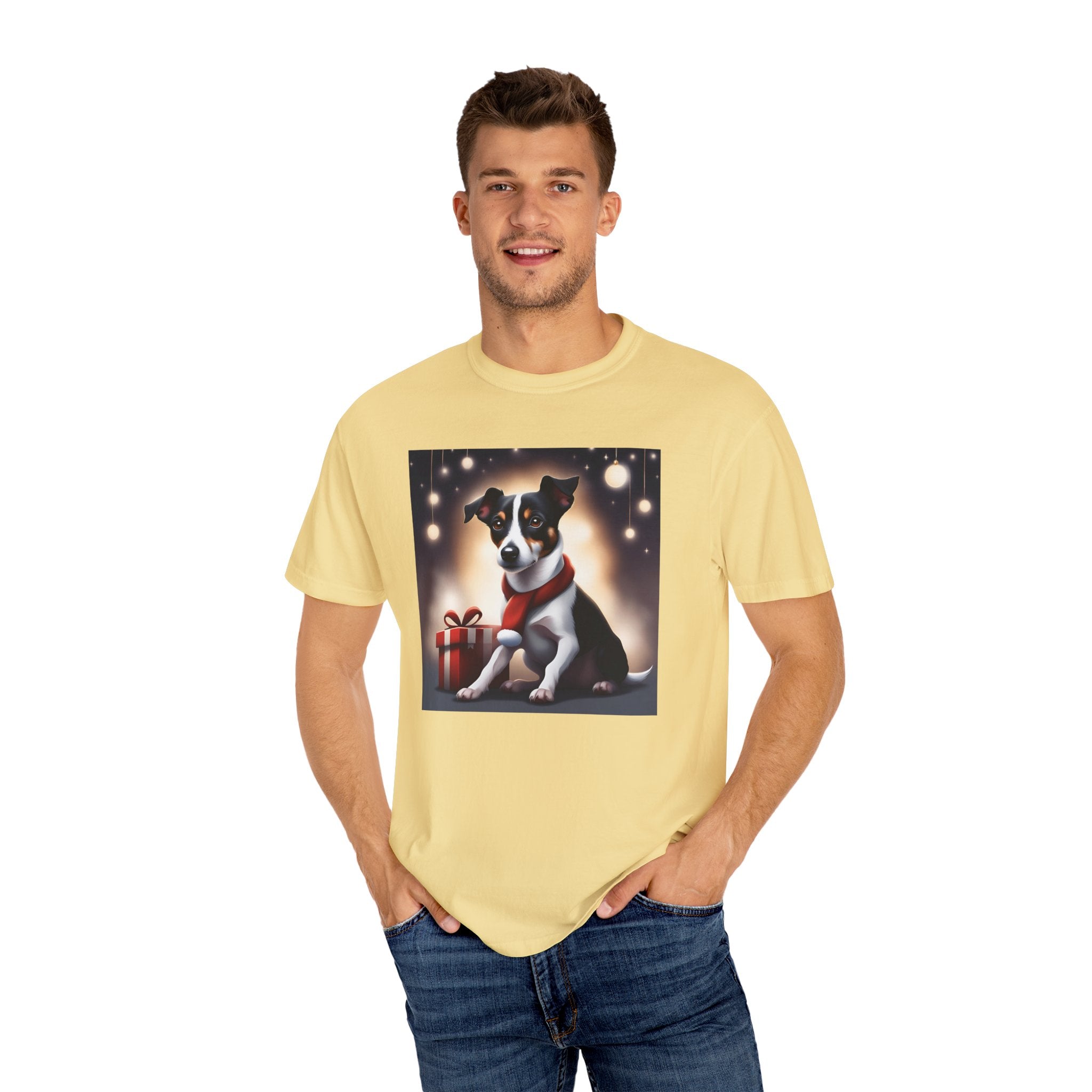 Jack Russel Holiday Unisex Garment-Dyed T-shirt