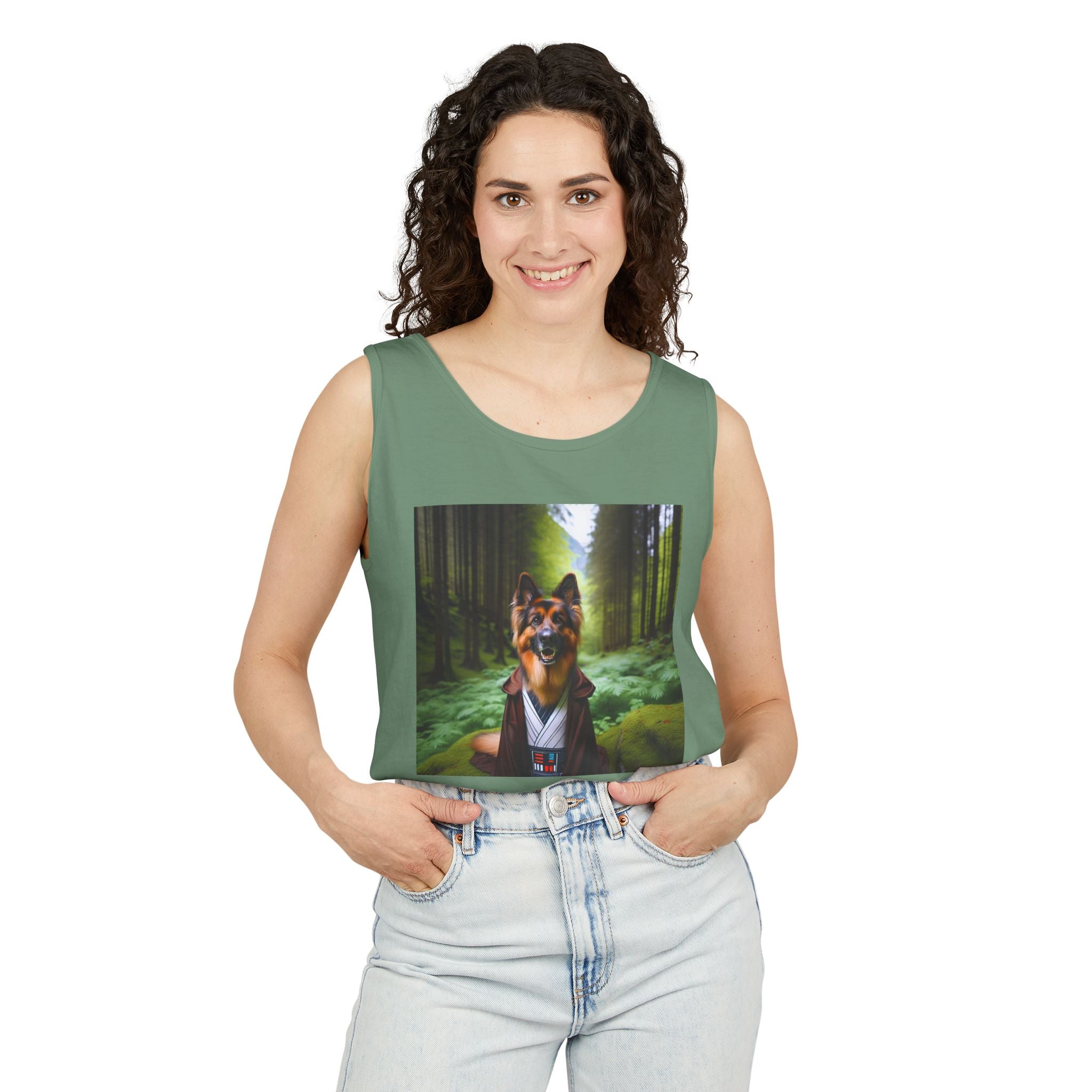 German Shepherd Forest Knight Unisex Tank Top