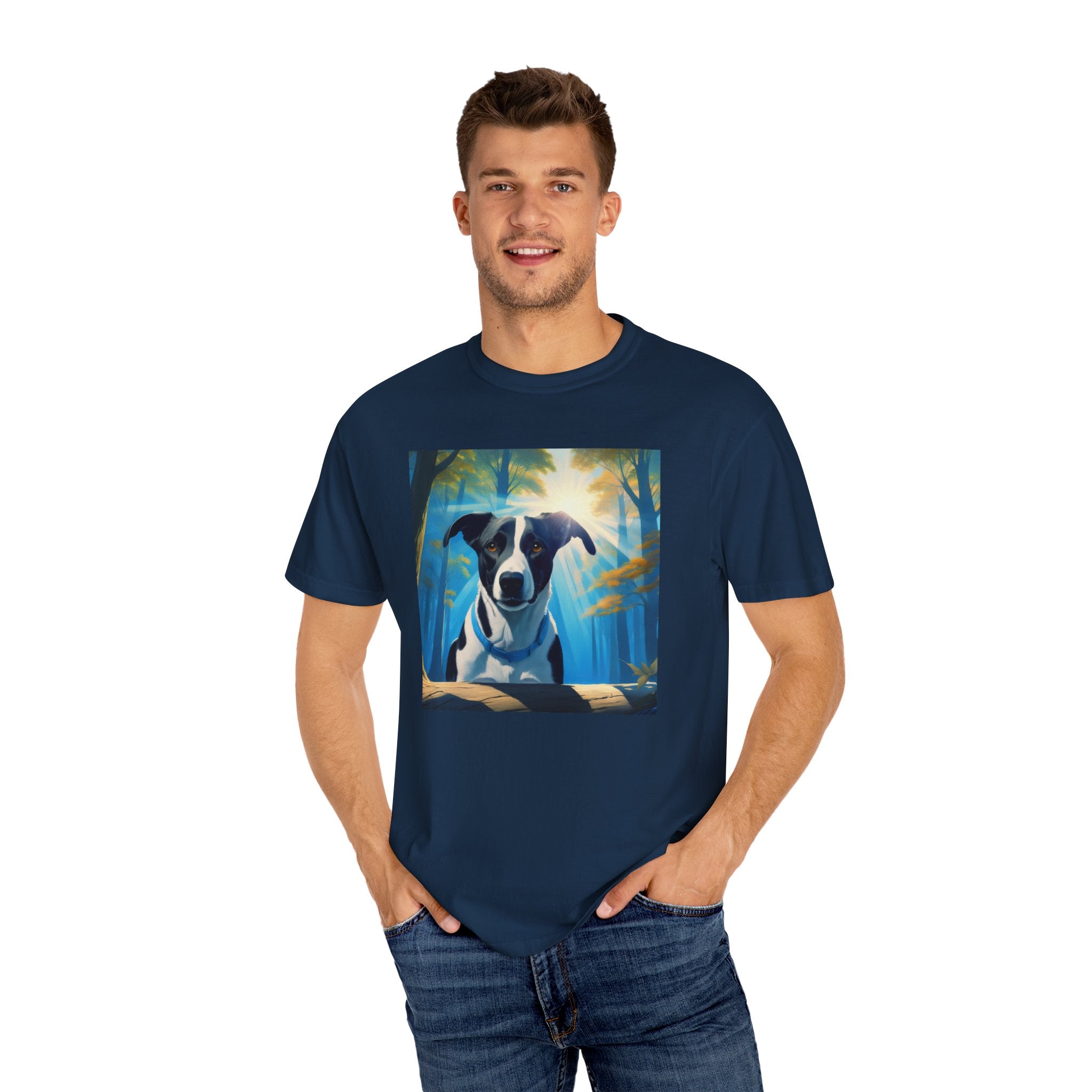 Coonhound Forest Unisex Garment-Dyed T-shirt