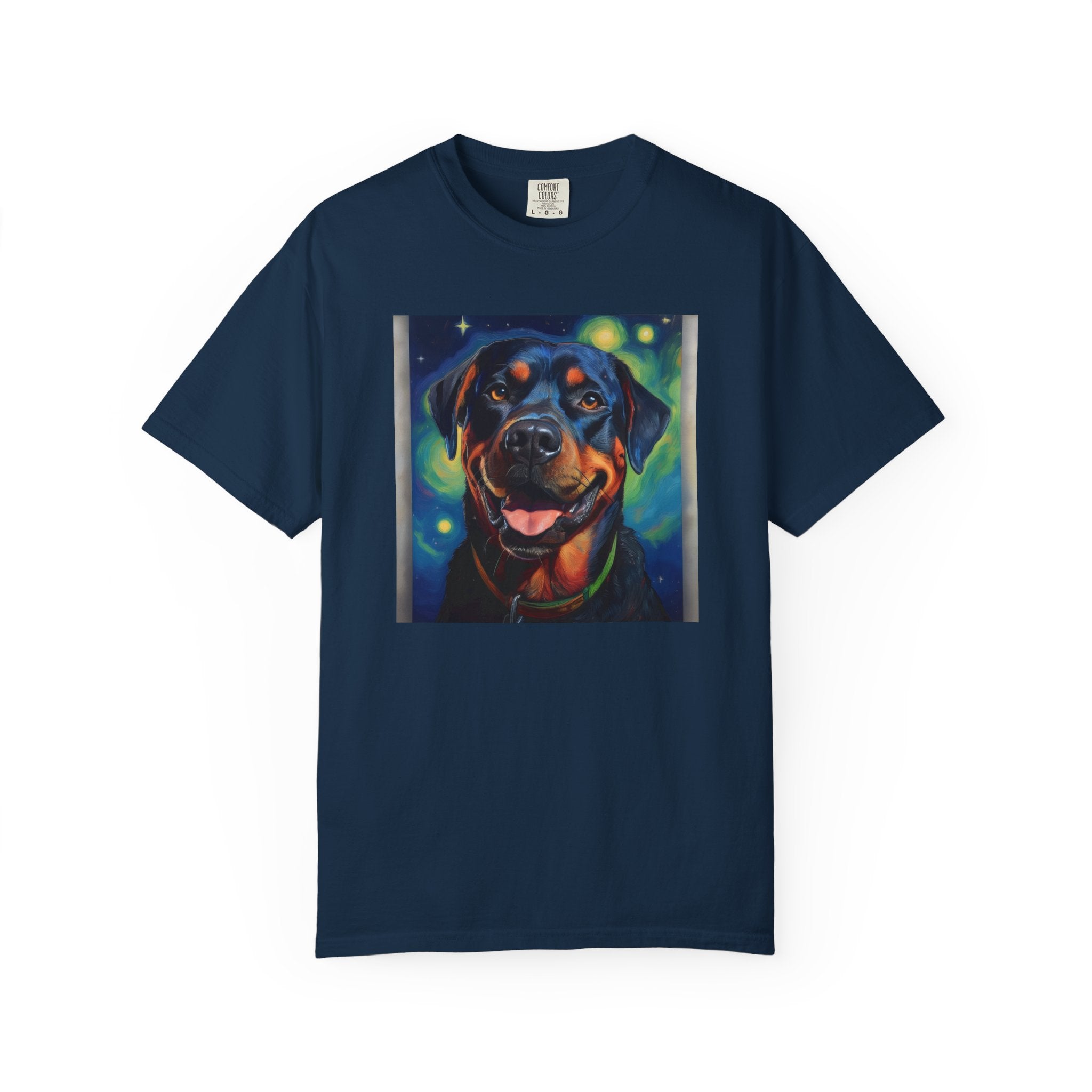 Rottweiler Stary Night Unisex Garment-Dyed T-shirt