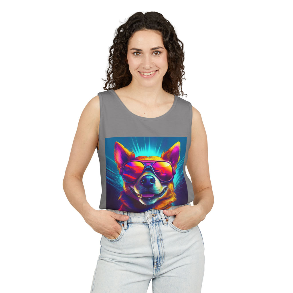 Chihuahua Cool Sunglasses Unisex Tank Top