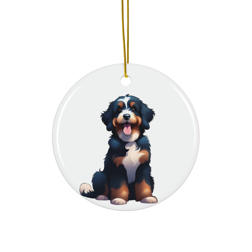Bernedoodle Ceramic Ornament