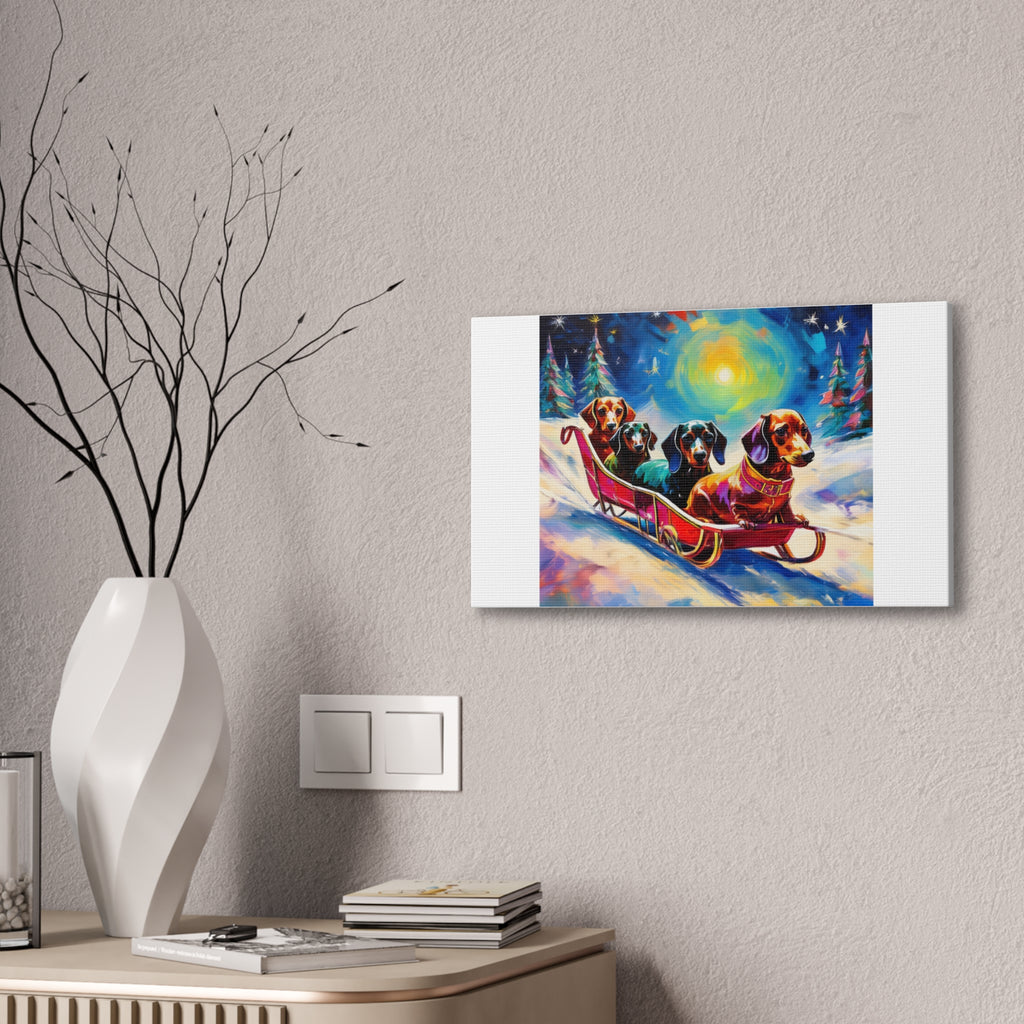 Dachshund Night Sleighride