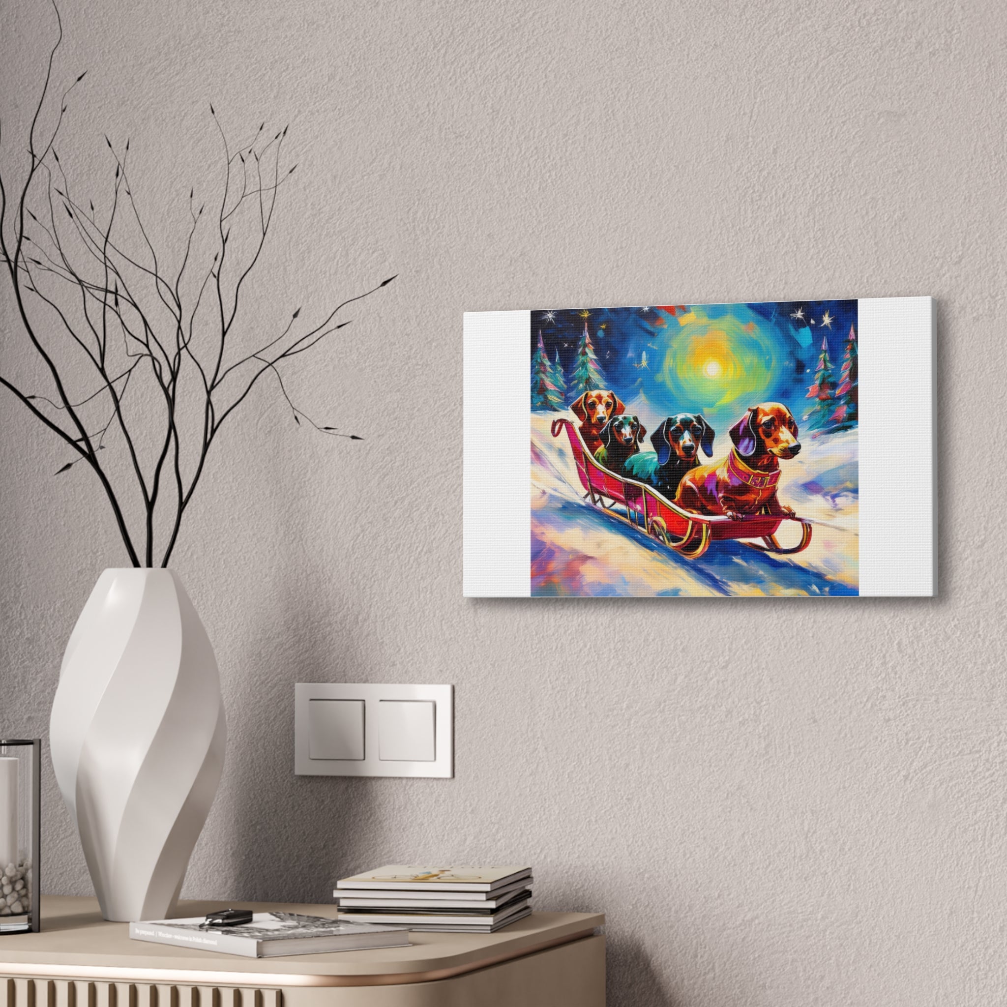 Dachshund Night Sleighride