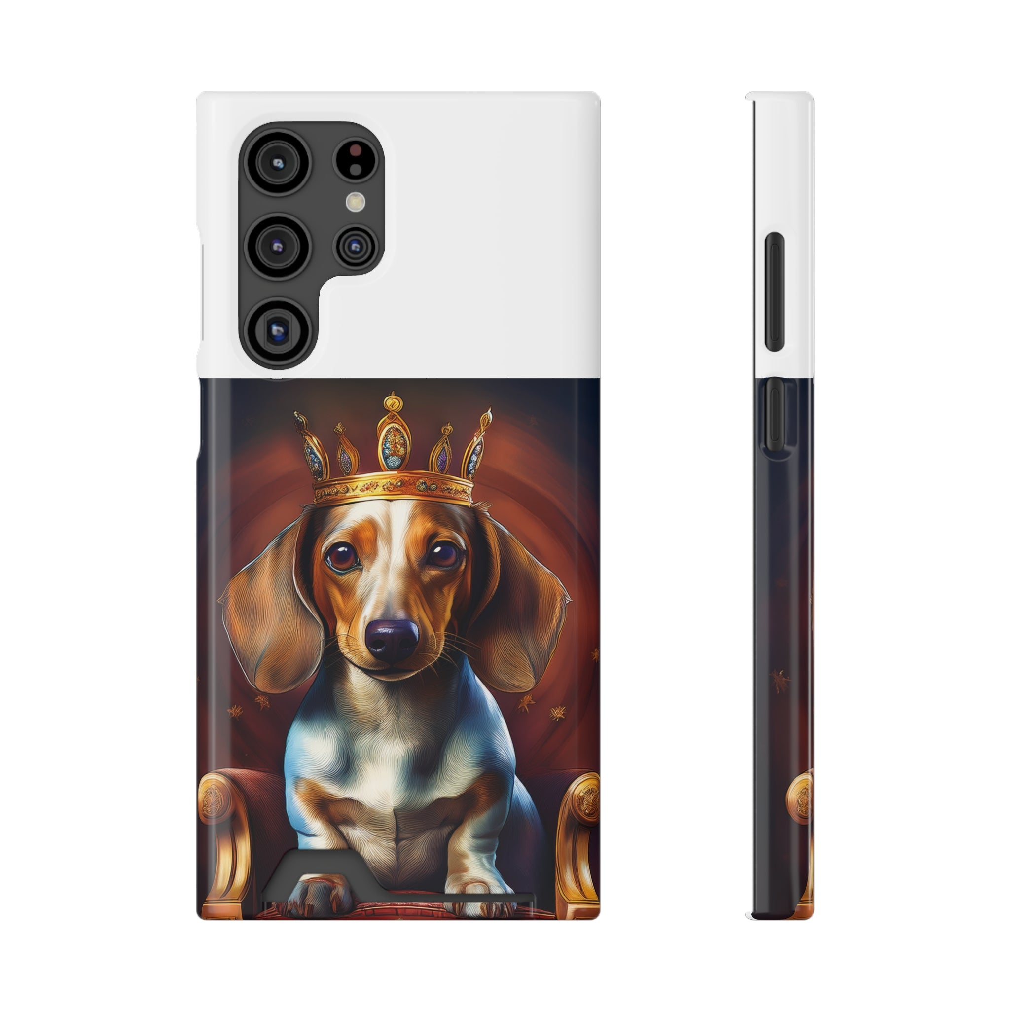 Dachshund Royal Phone Case with Card Holder