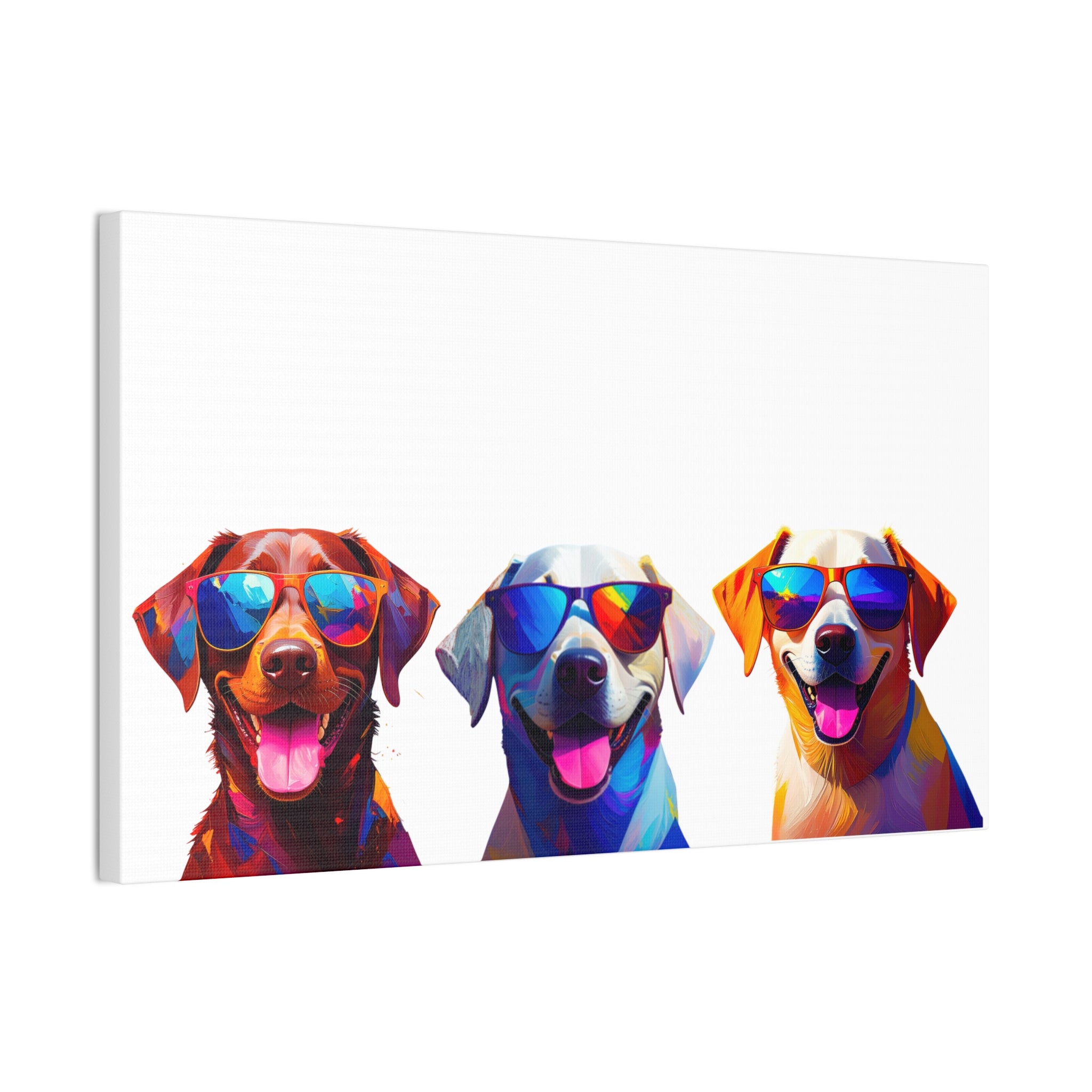 3 Labs Sunglasses Canvas Painting