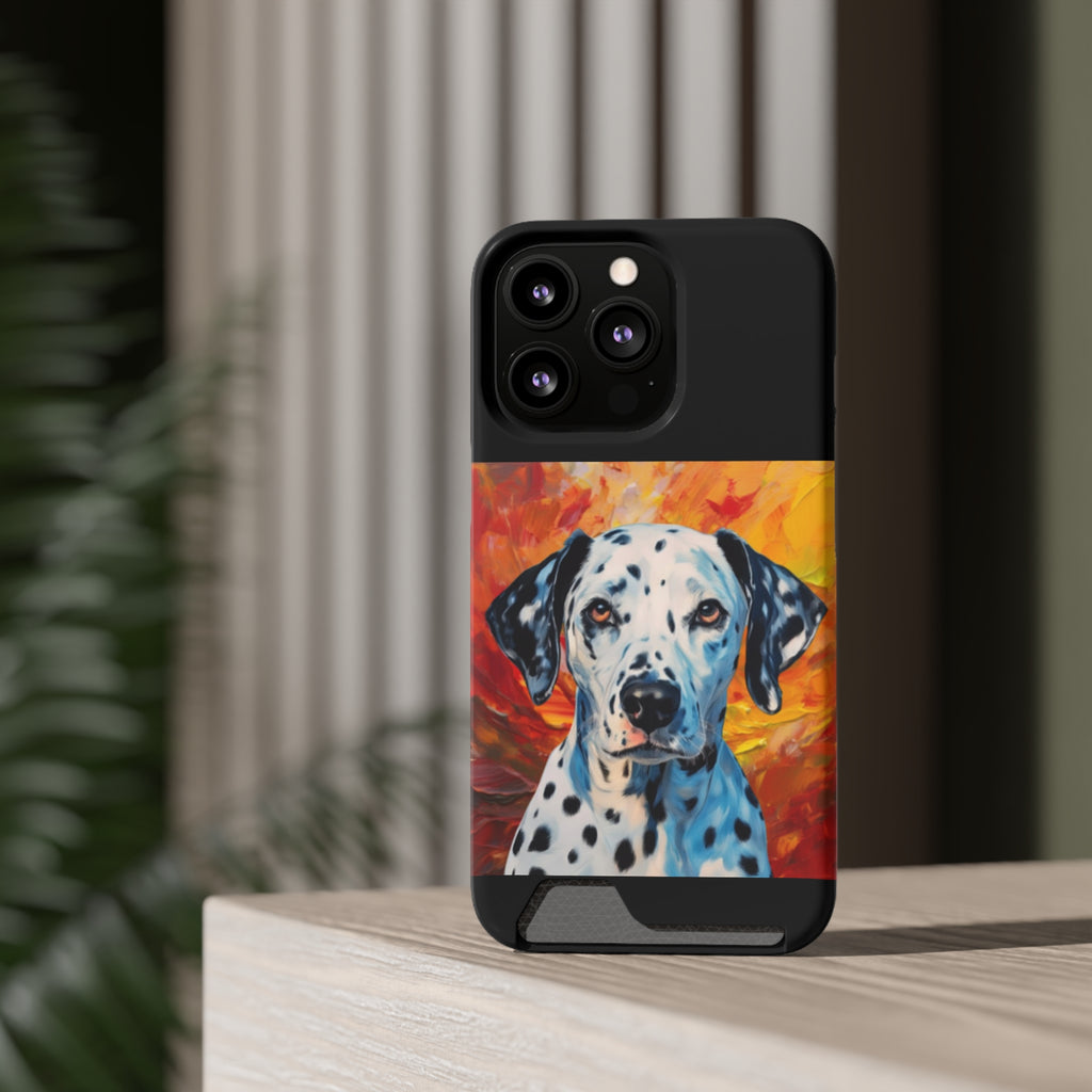 Dalmation Phone Case with Card Holder