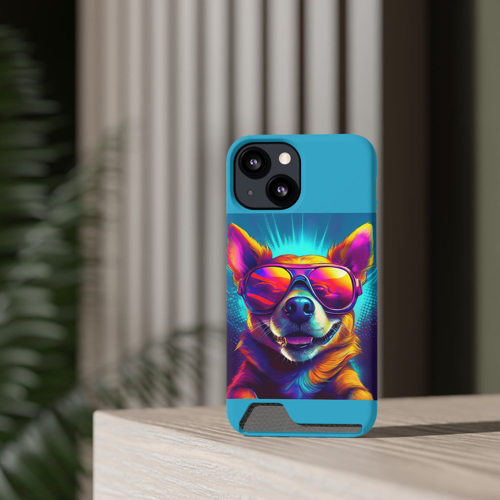 Chihuahua Cool Sunglasses Phone Case with Card Holder