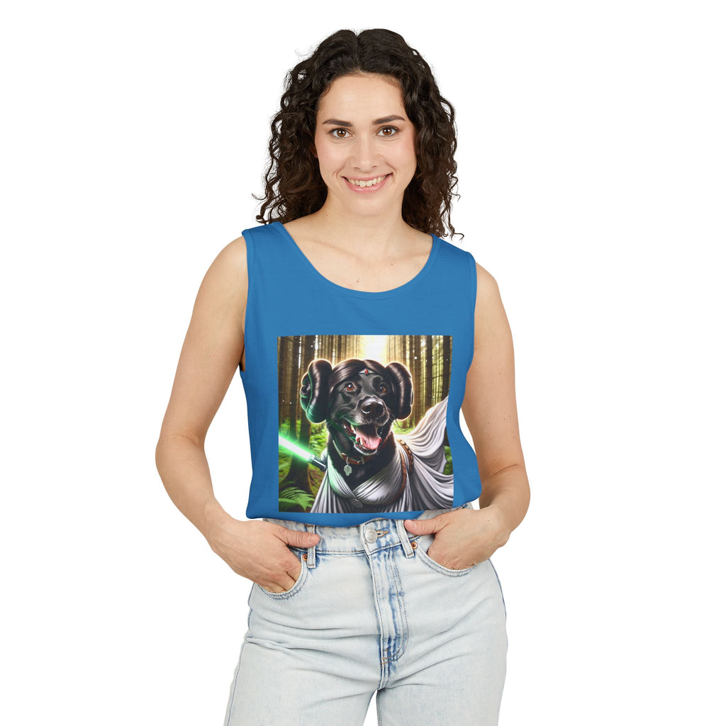 Black Lab Galaxy Princess Unisex Tank Top