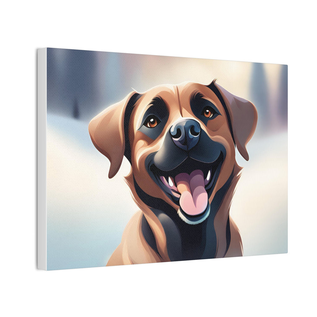 Black Mouth Cur Canvas Stretched, 0.75"